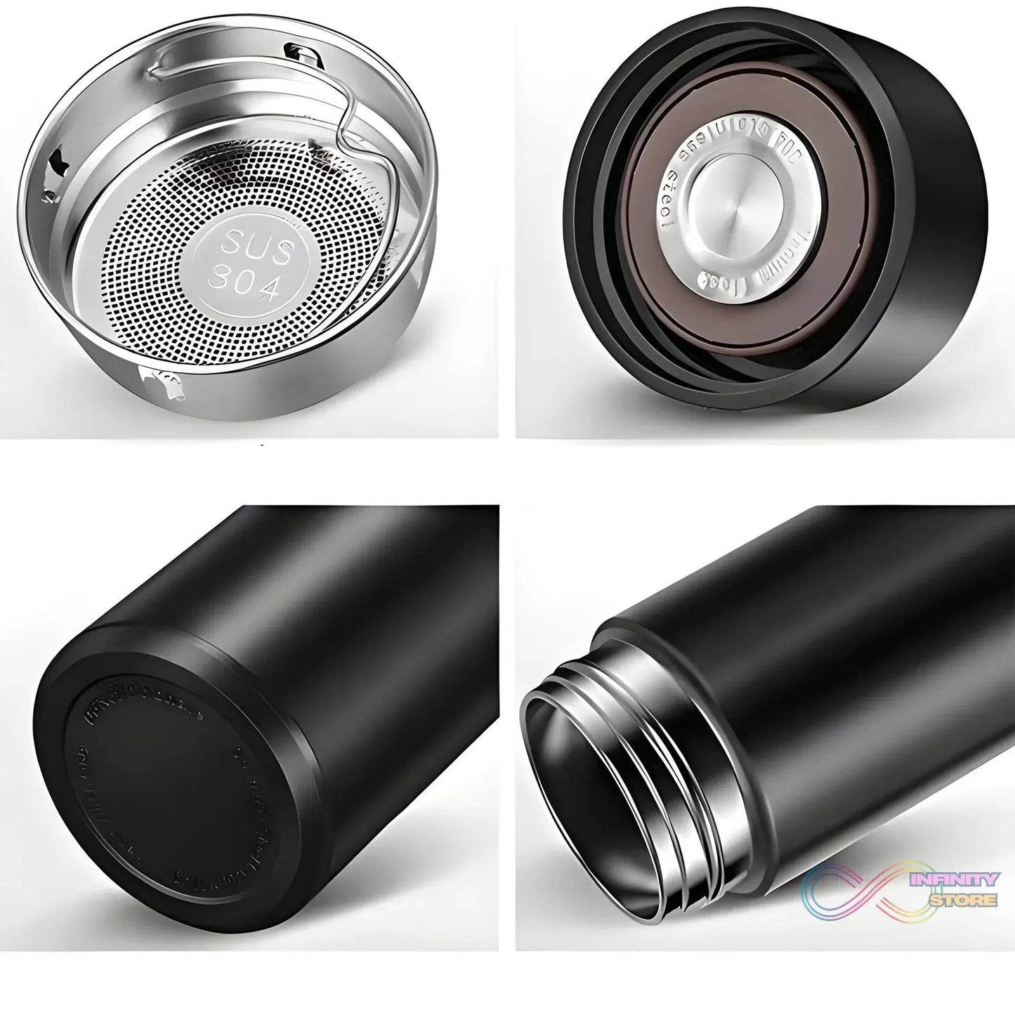 0726 Smart Vacuum Insulated Water Bottle with LED Temperature Display (1 Pc / Multicolor) - infinityexculsivestore.com