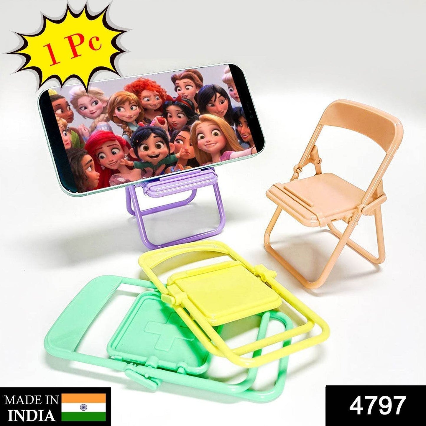 1 Pc Chair Mobile Stand used in all kinds of household and official purposes as a stand and holder for mobiles and smartphones etc. - infinityexculsivestore.com