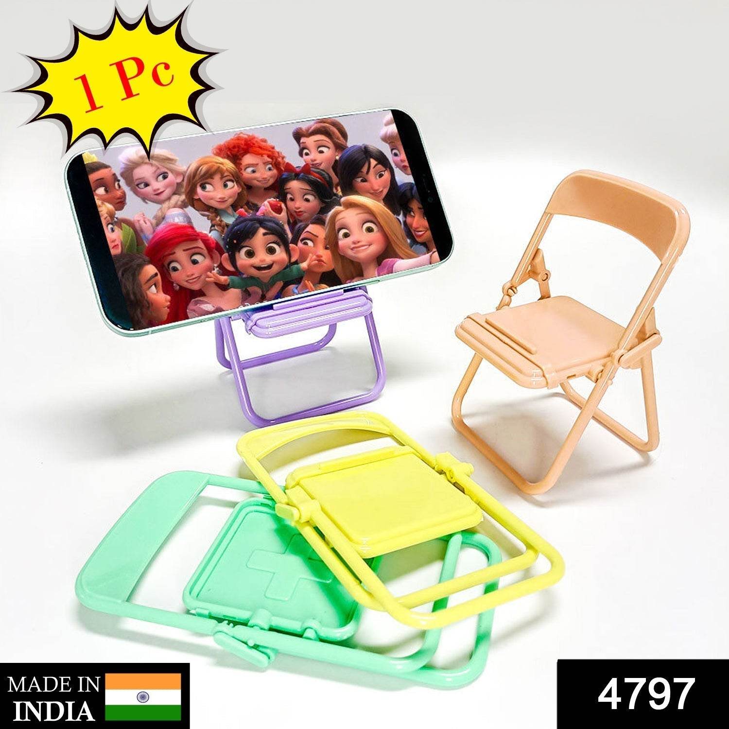1 Pc Chair Mobile Stand used in all kinds of household and official purposes as a stand and holder for mobiles and smartphones etc. - infinityexculsivestore.com
