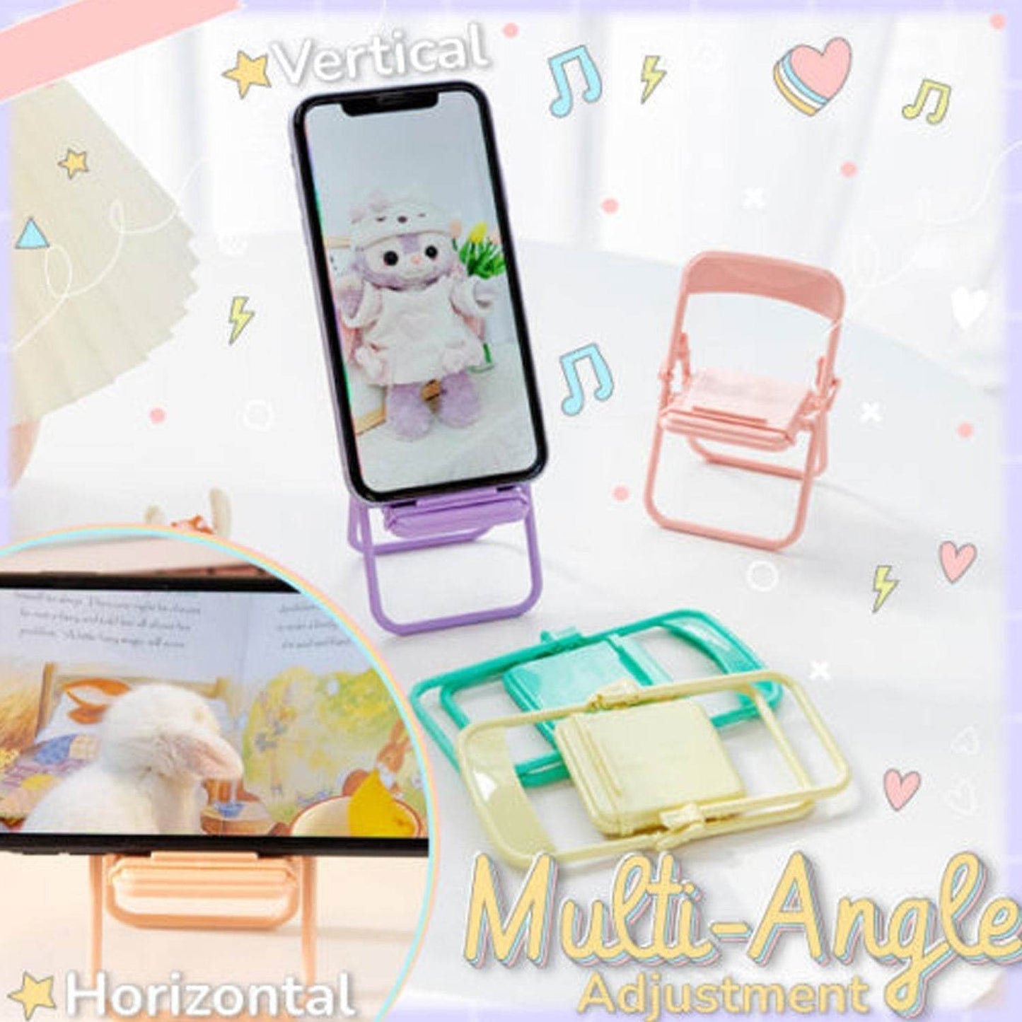 1 Pc Chair Mobile Stand used in all kinds of household and official purposes as a stand and holder for mobiles and smartphones etc. - infinityexculsivestore.com
