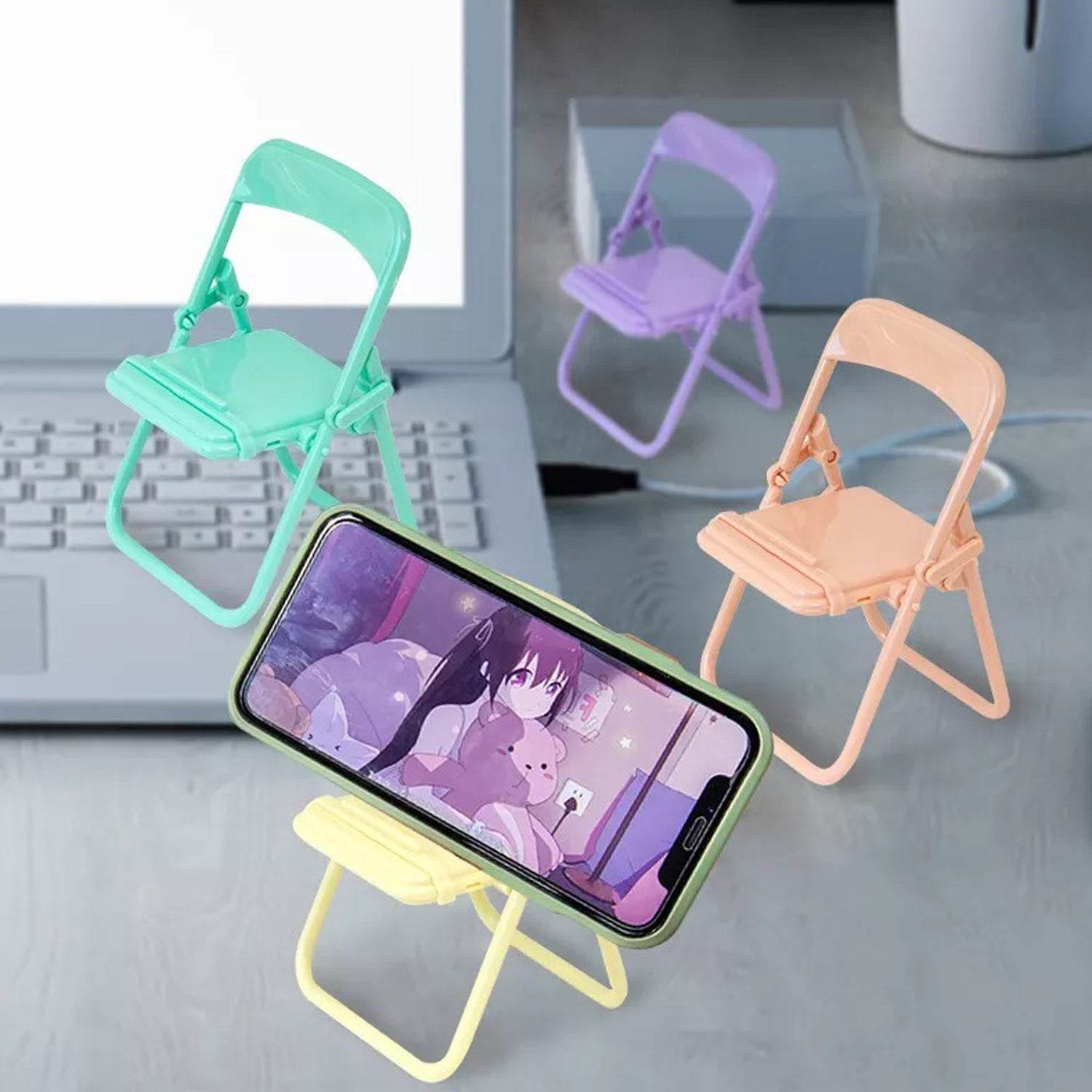 1 Pc Chair Mobile Stand used in all kinds of household and official purposes as a stand and holder for mobiles and smartphones etc. - infinityexculsivestore.com