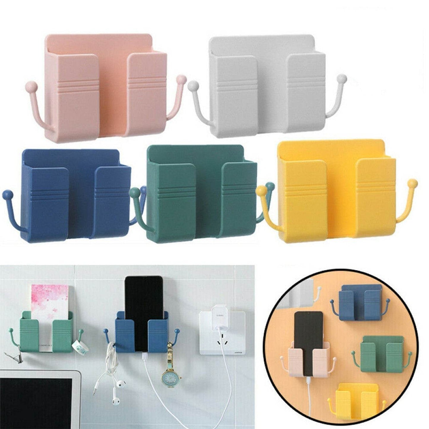 1 Pc Wallmount Mobile Stand With Hook Design used in all kinds of places including household and many more as a hanging support for and stuffs purposes. - infinityexculsivestore.com