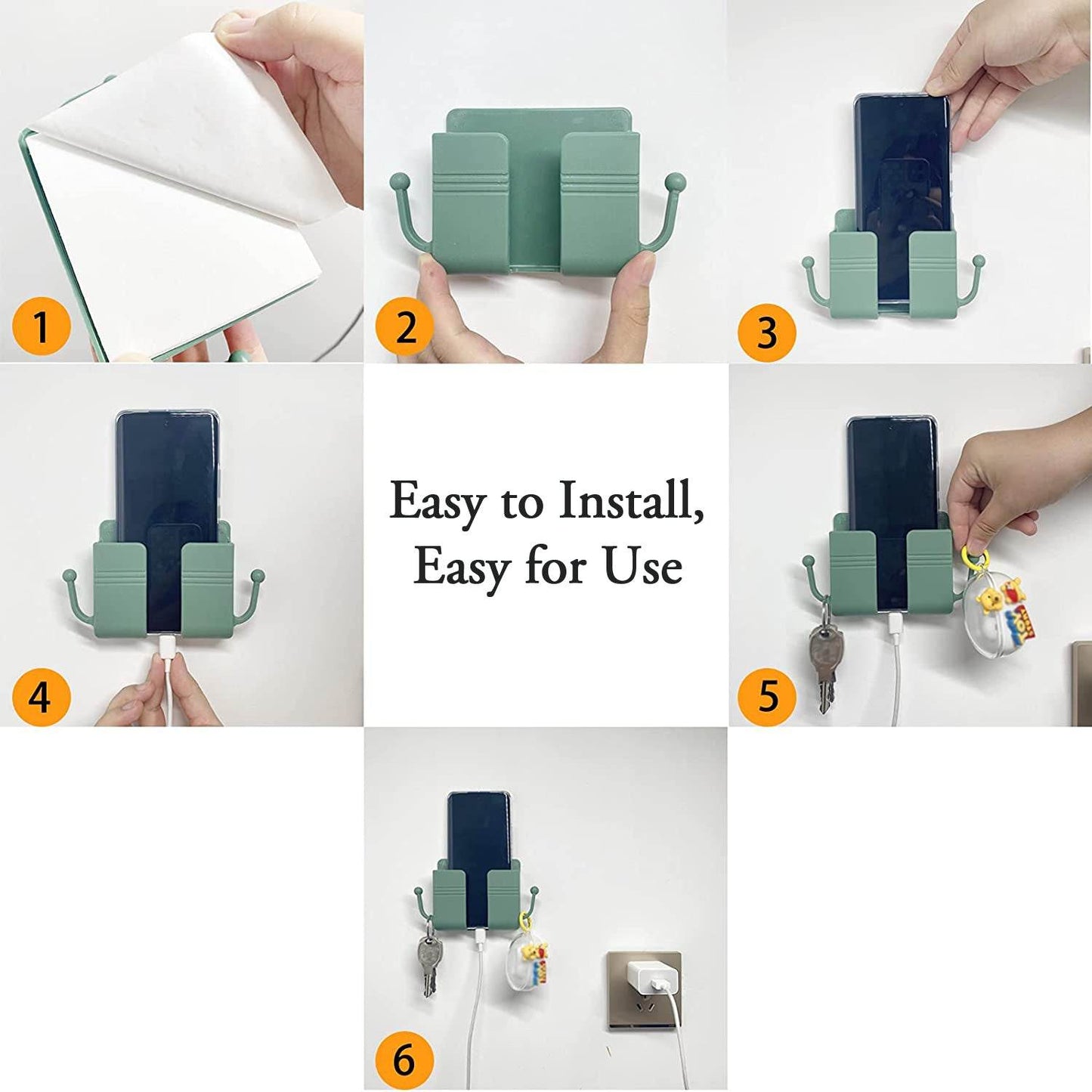 1 Pc Wallmount Mobile Stand With Hook Design used in all kinds of places including household and many more as a hanging support for and stuffs purposes. - infinityexculsivestore.com