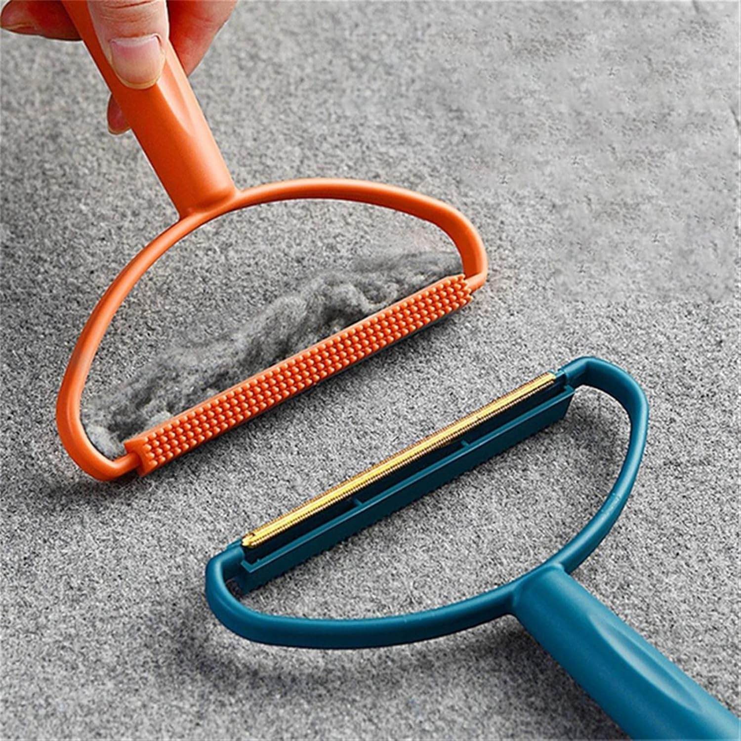 2in1 Portable Lint Remover at Home Use | Use for Removing Lint Dust in Furniture and Wool Clothes Sweater Carpet | Woolen Fabrics Brush Sticky Lint Roller with Long Handle (1 Pc) - infinityexculsivestore.com