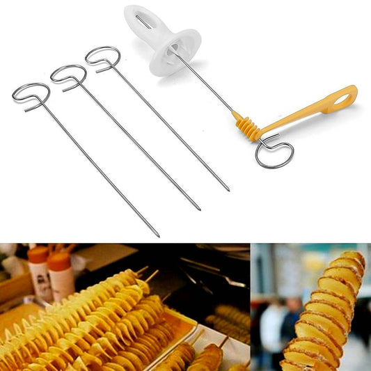 1 Set Potato Spiral Cutter, Potato Twister (4 Spits) - infinityexculsivestore.com