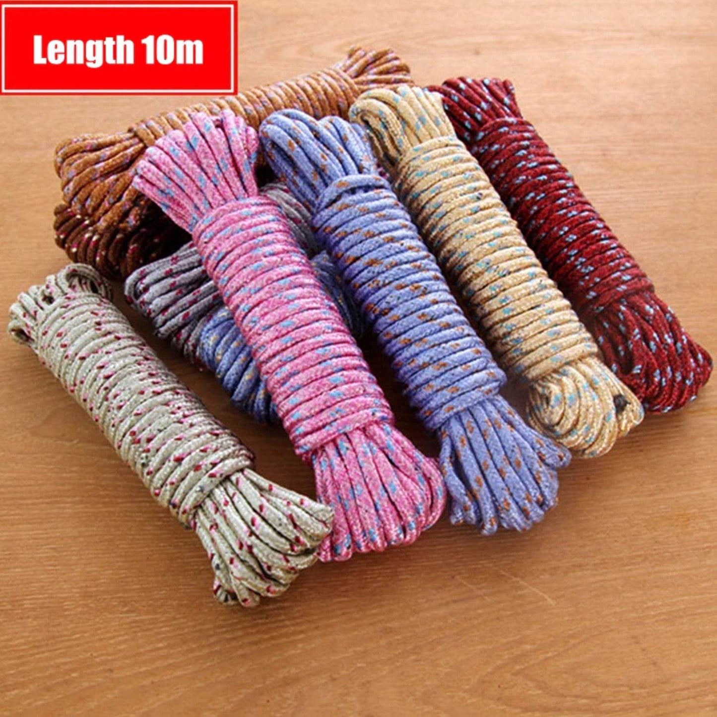 10 Meter Heavy Duty Laundry Drying Clothesline Rope Portable Travel Nylon Cord Sturdy Clothes Line for Outdoor, Camping, Indoor, Crafting, Art Projects - infinityexculsivestore.com