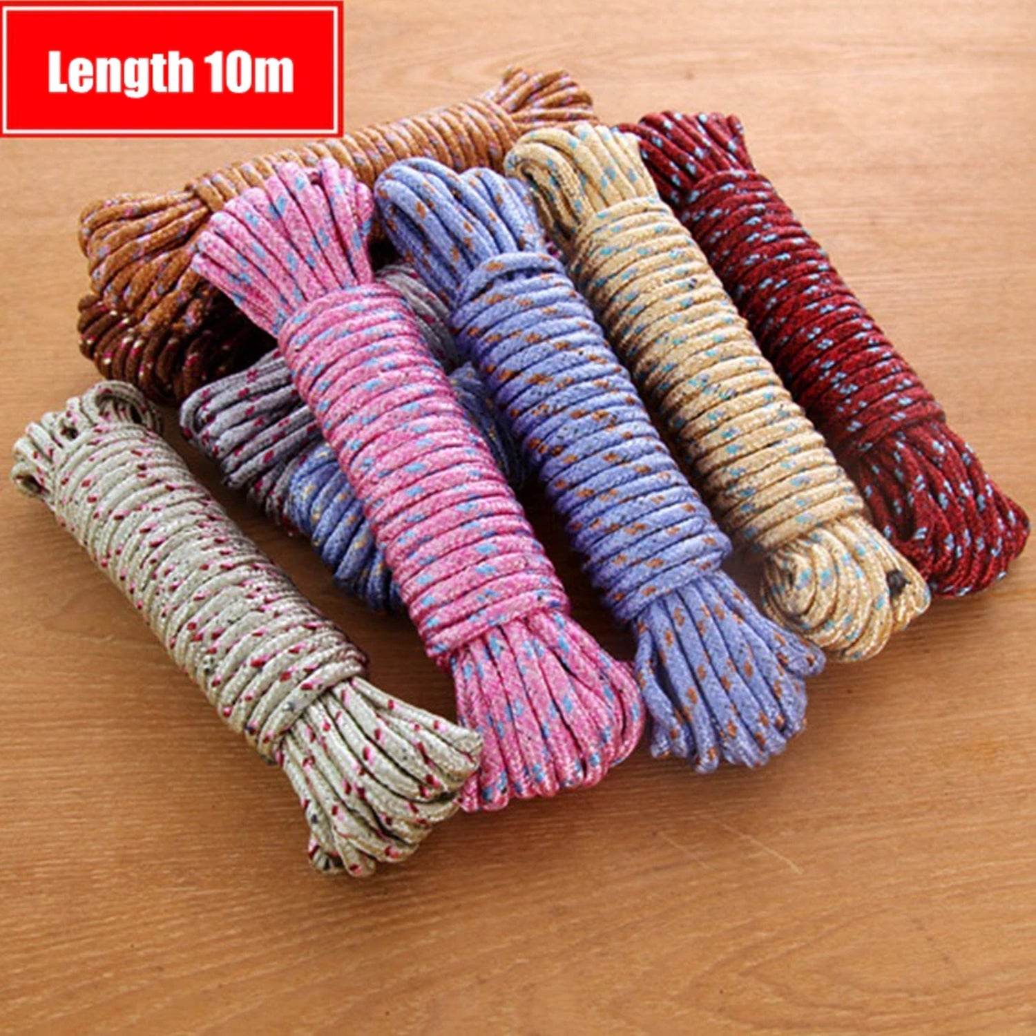 10 Meter Heavy Duty Laundry Drying Clothesline Rope Portable Travel Nylon Cord Sturdy Clothes Line for Outdoor, Camping, Indoor, Crafting, Art Projects - infinityexculsivestore.com