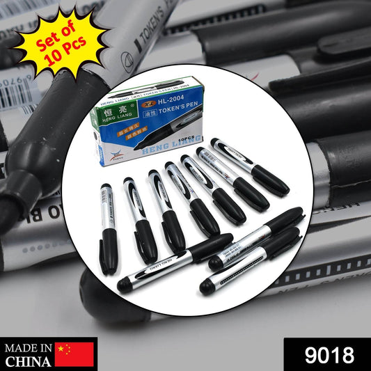 10 Pc Black Marker used in all kinds of school, college and official places for studies and teaching among the students. - infinityexculsivestore.com