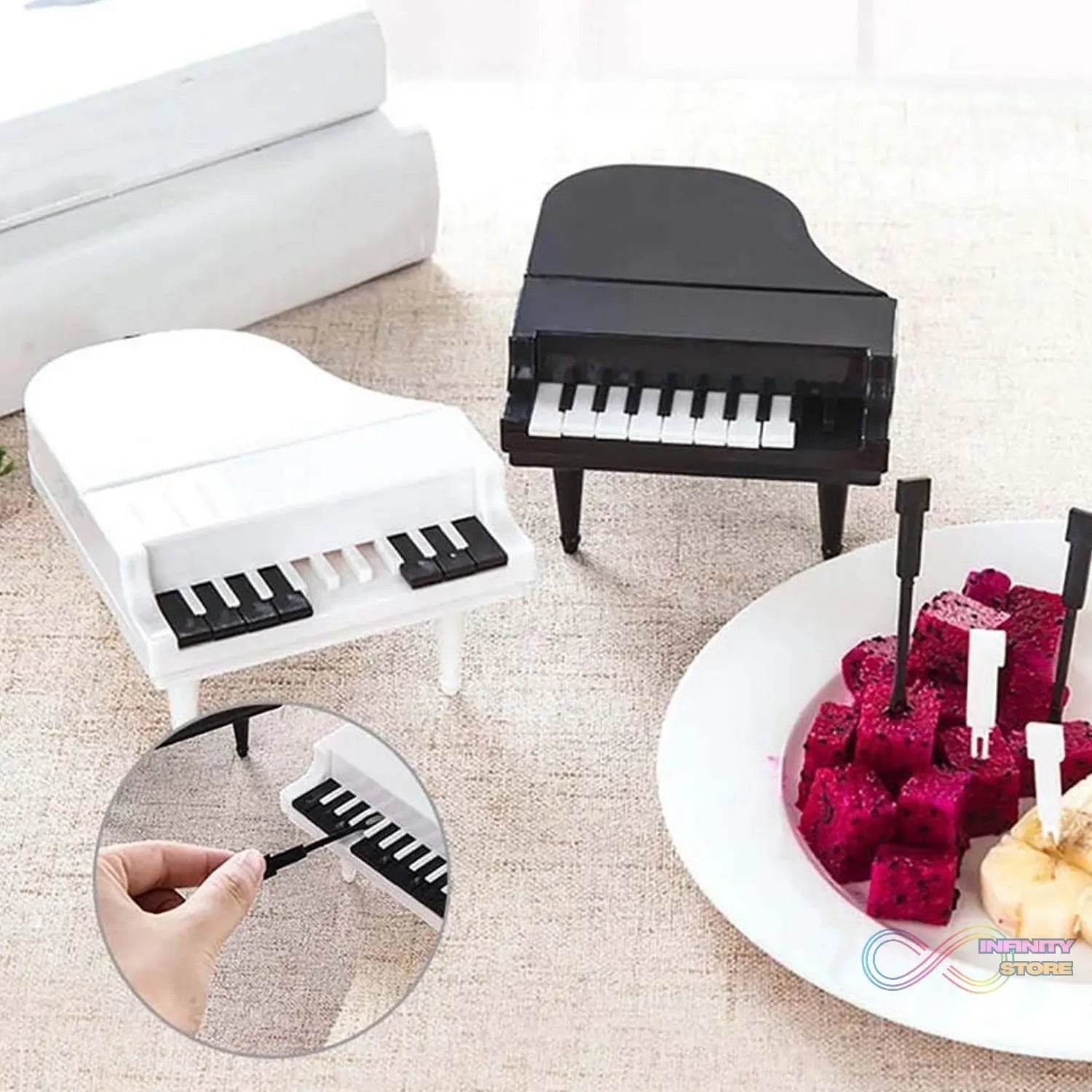 10 Pc Piano Fruit Forks: Fun & Functional for Snacks (Set) - infinityexculsivestore.com