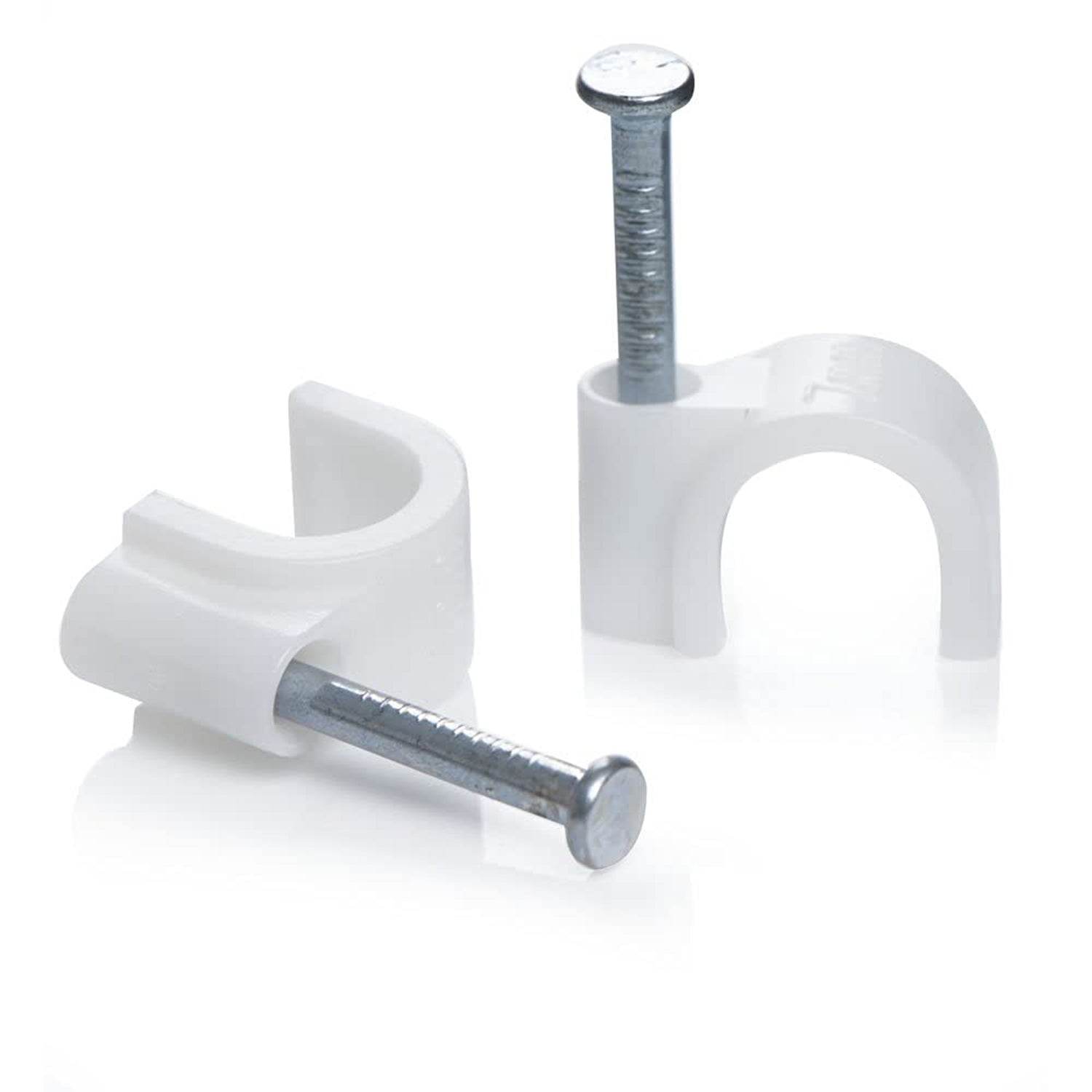 100 Pc 6 MM Cable Clip used in all kinds of wires to make them stuck and holded in walls etc. - infinityexculsivestore.com