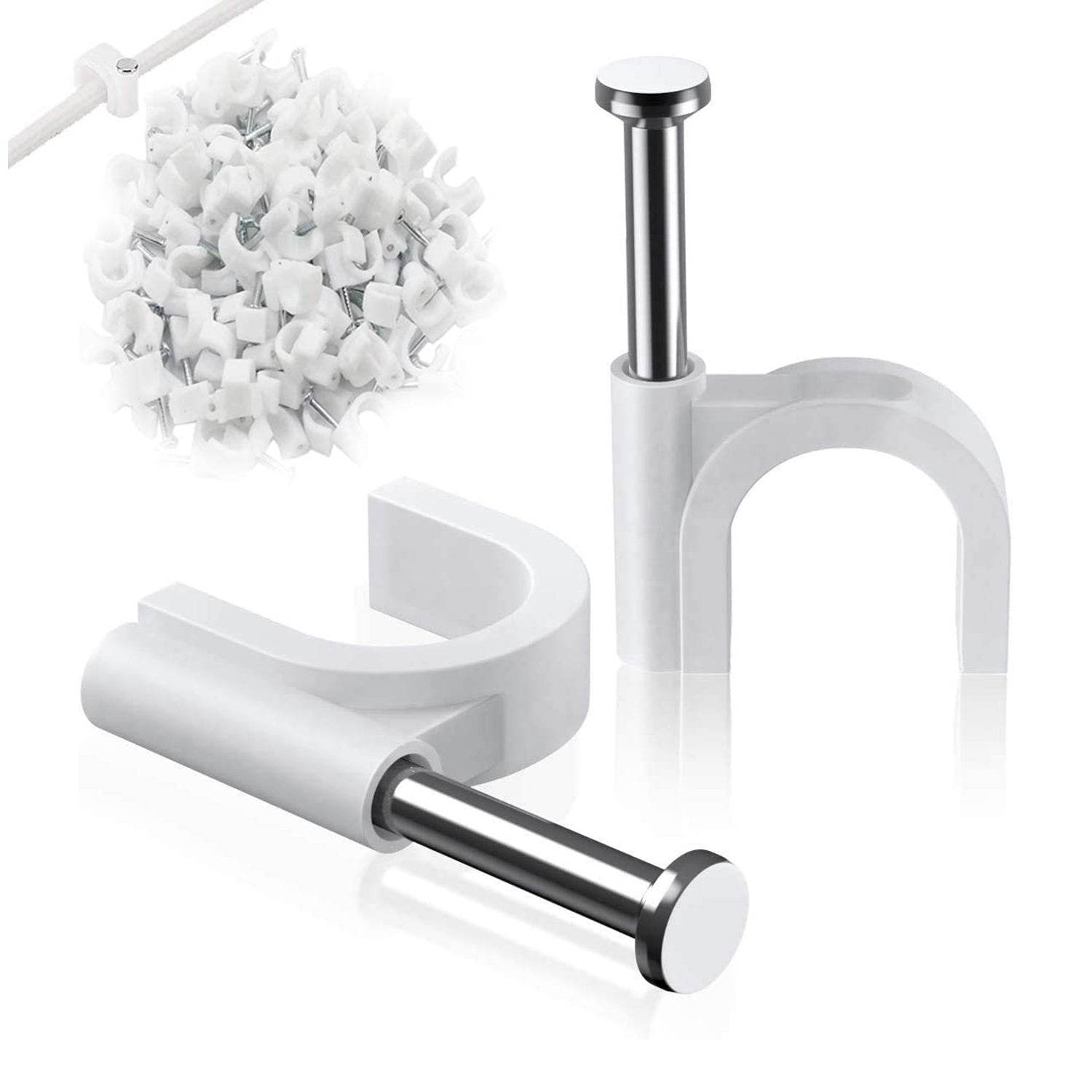 100 Pc 6 MM Cable Clip used in all kinds of wires to make them stuck and holded in walls etc. - infinityexculsivestore.com