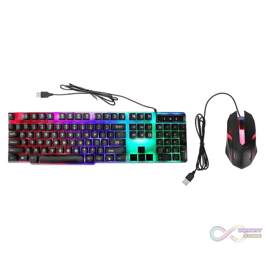 104 Key Colorful Lighting Keyboard Mouse Set (2 Pc Set) - infinityexculsivestore.com