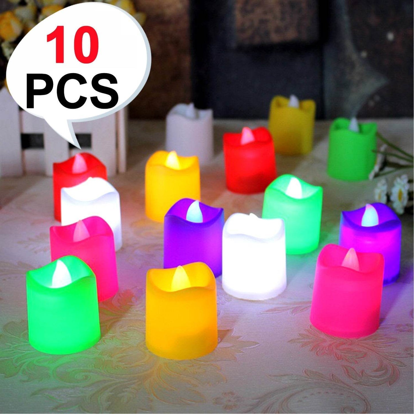 10PCS FESTIVAL DECORATIVE - LED TEALIGHT CANDLES | BATTERY OPERATED CANDLE IDEAL FOR PARTY. - infinityexculsivestore.com