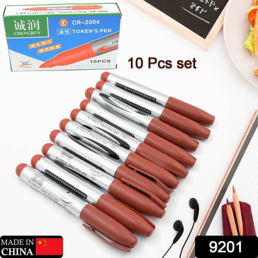 10Pc Marron Marker and pen used in studies and teaching white boards in schools and institutes for students (10 Pc Set) - infinityexculsivestore.com