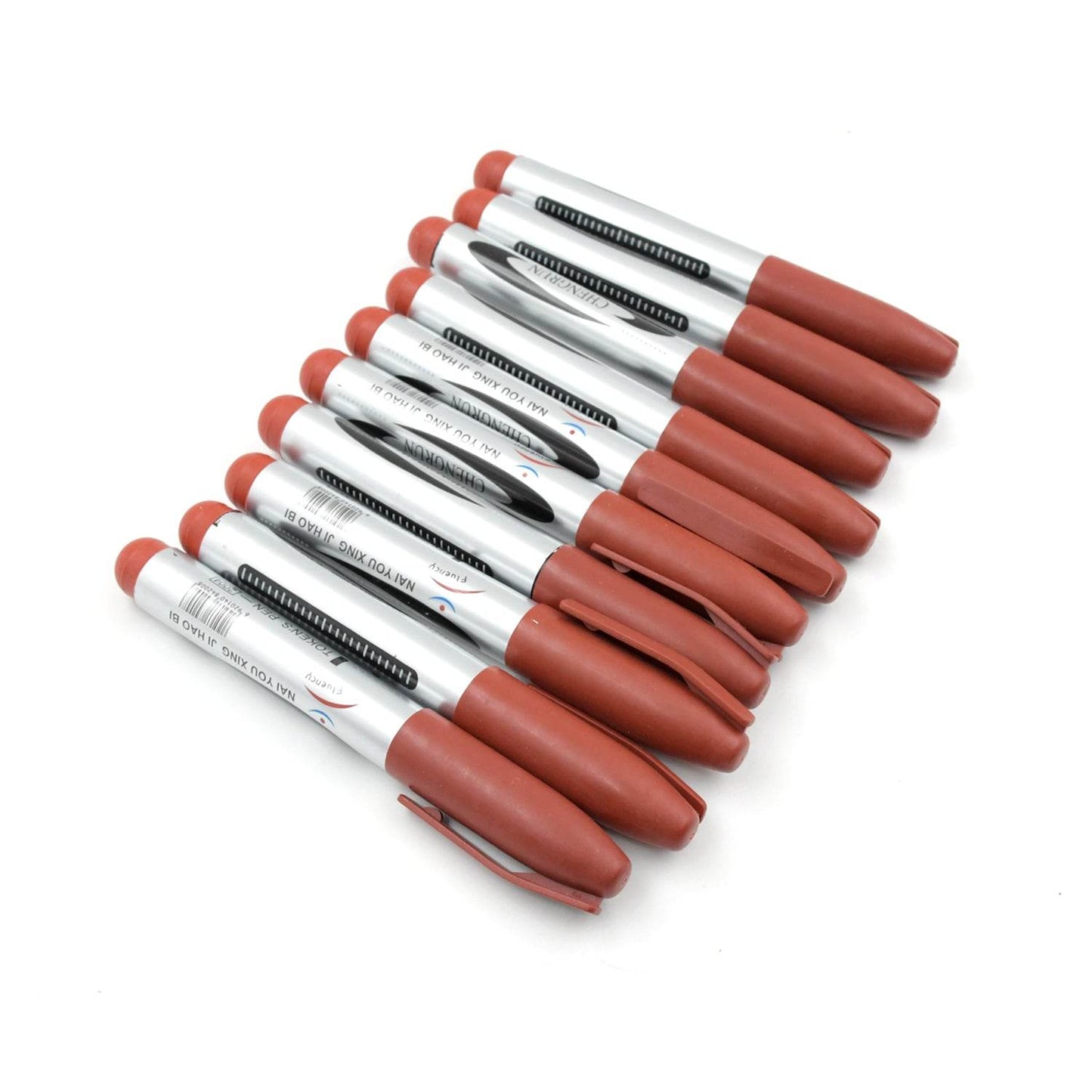 10Pc Marron Marker and pen used in studies and teaching white boards in schools and institutes for students (10 Pc Set) - infinityexculsivestore.com