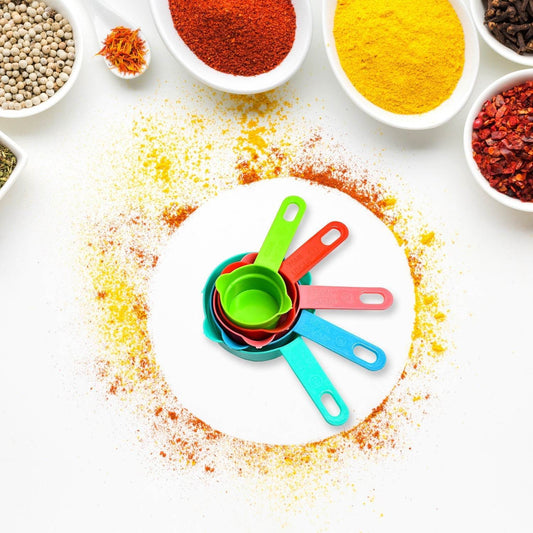 10Pcs Plastic Measuring Spoons and Cups Set for Home Kitchen Cooking. - infinityexculsivestore.com