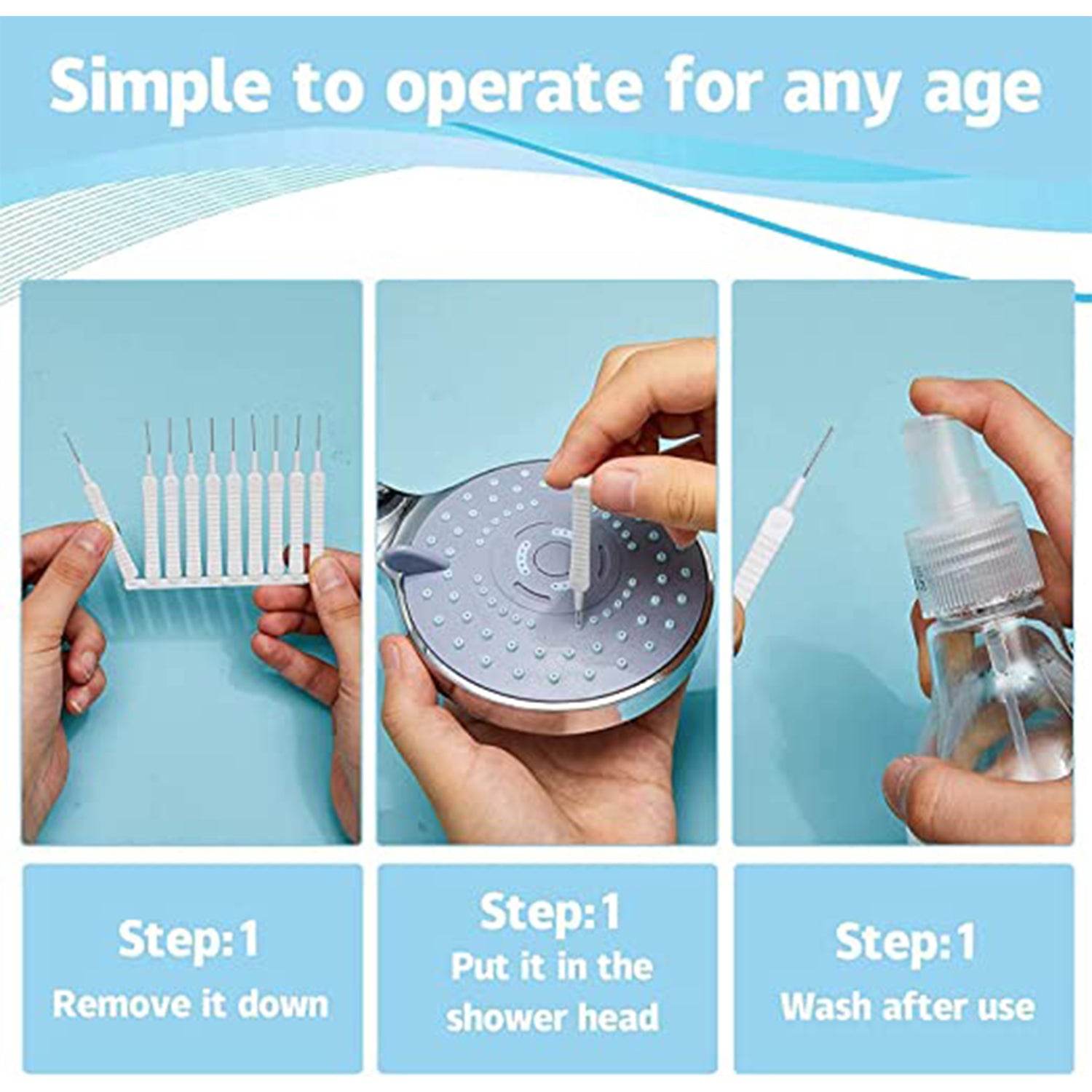 10pcs Shower Nozzle Cleaning Brush, Reusable Multifunctional Shower Head Anti - Clogging Small Brush - infinityexculsivestore.com