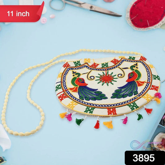 11 inch Handcrafted Cotton Embroidered Shoulder Bag for Girls & women (1 Pc) - infinityexculsivestore.com