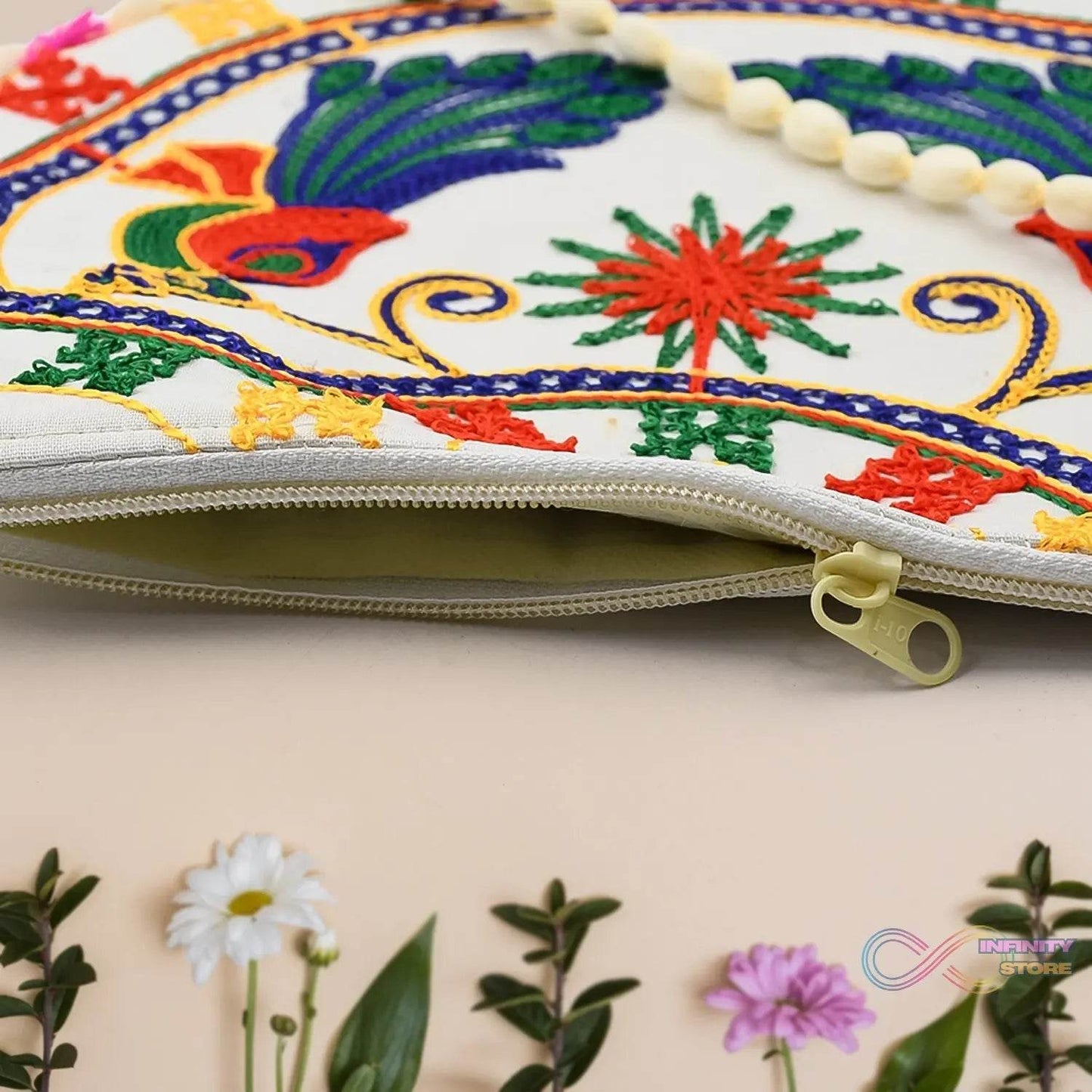 11 inch Handcrafted Cotton Embroidered Shoulder Bag for Girls & women (1 Pc) - infinityexculsivestore.com