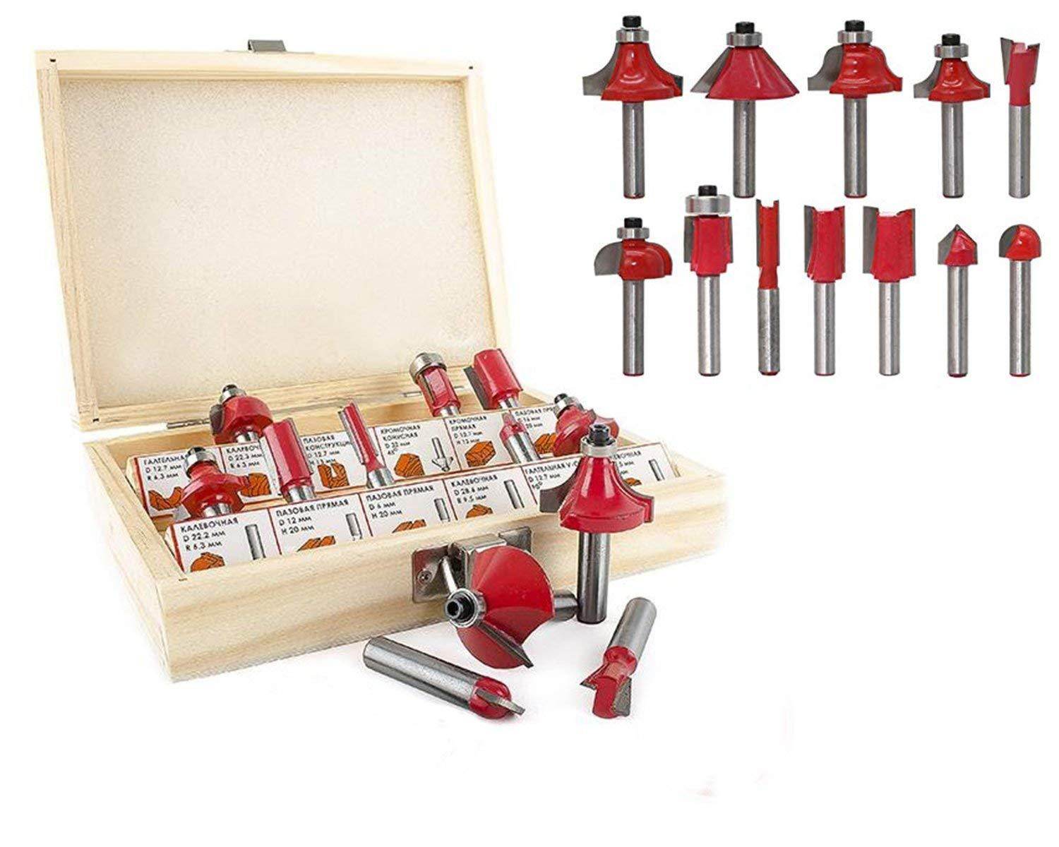 12 / 15pcs Milling Cutter Router Bit Set - infinityexculsivestore.com