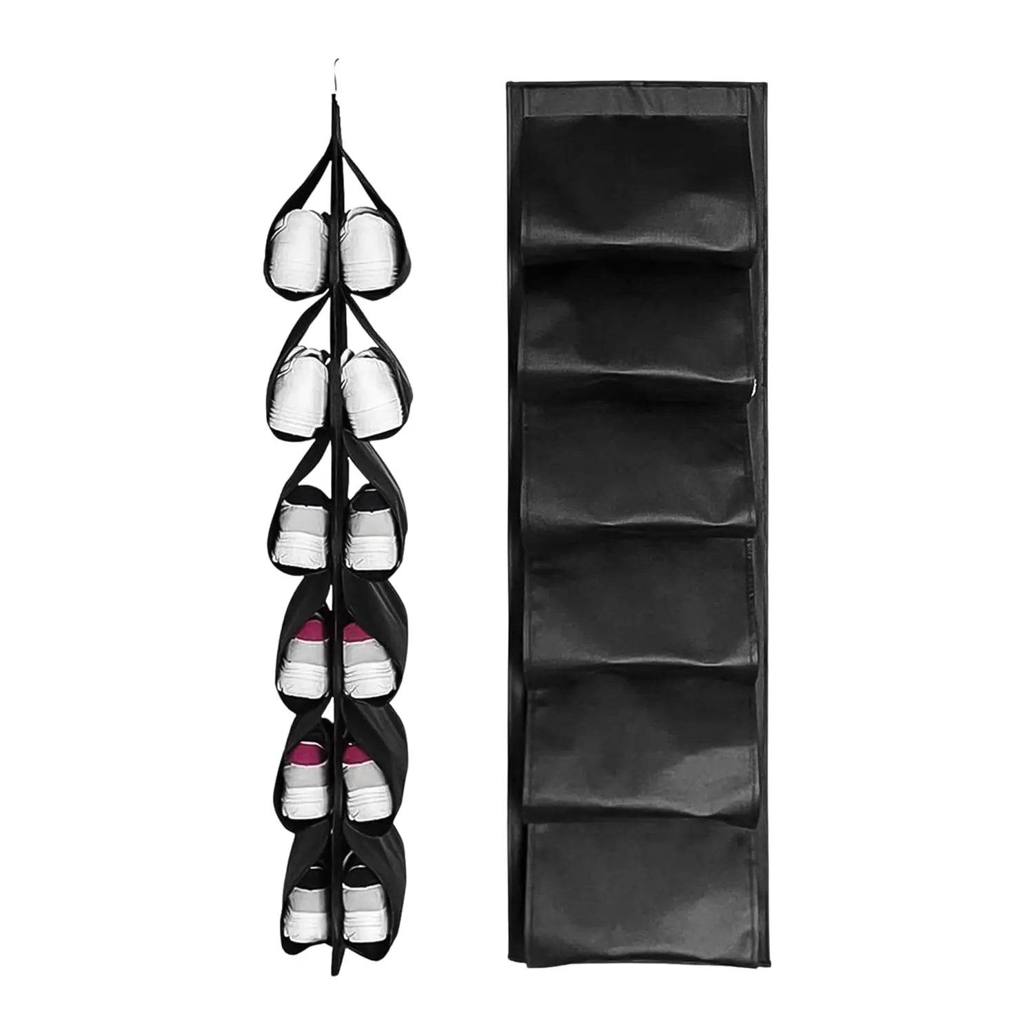 12 Grids Hanging Storage Bag (1 Pc / 12 Pocket / Mix Color) - infinityexculsivestore.com