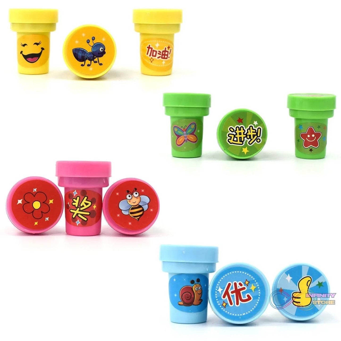12 Pc Stamp Set used in all types of household places by kids and children’s for playing purposes. - infinityexculsivestore.com