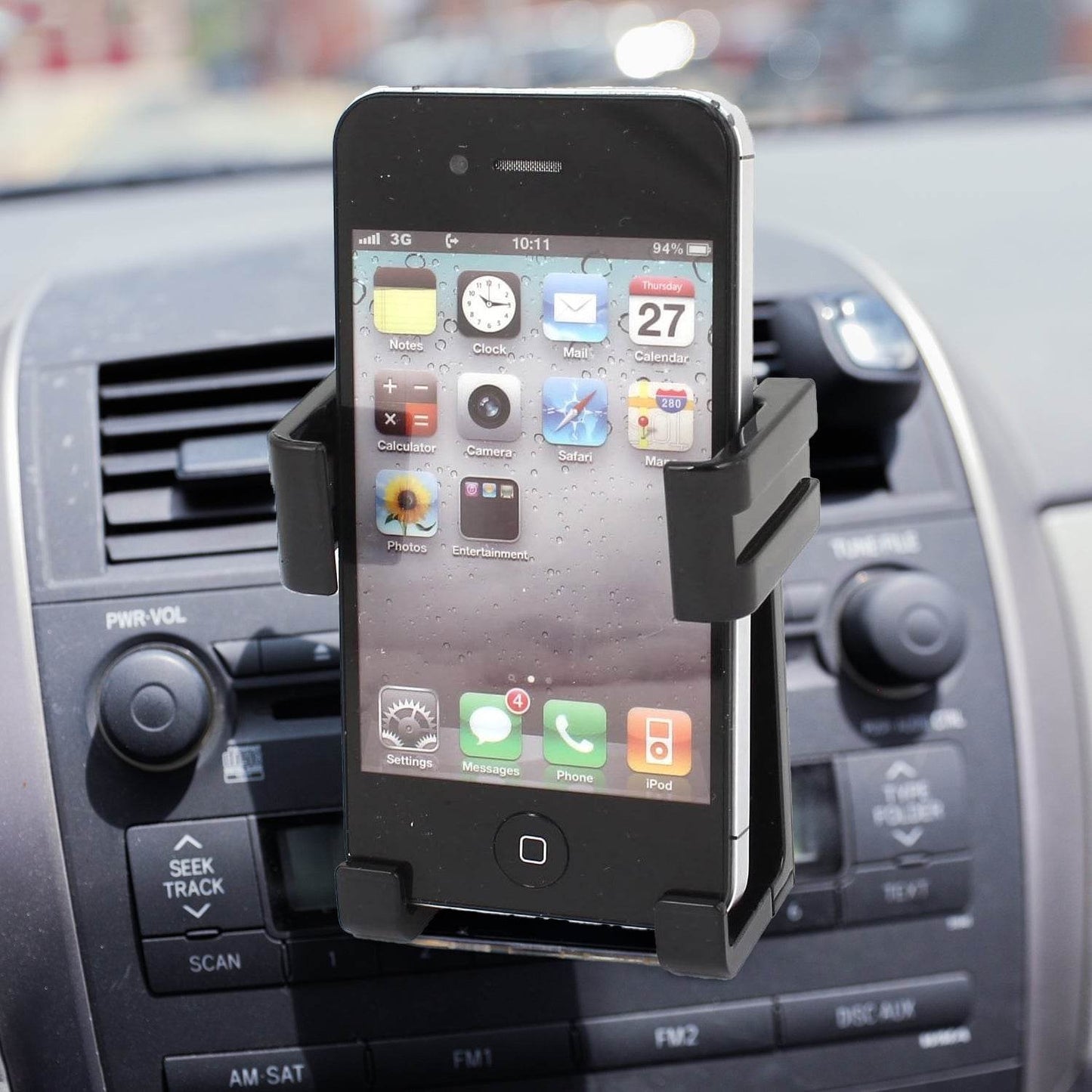 12857 Smartphone Car Phone Holder Car Air Conditioning Vent Phone Holder, Holder Stand for Mobile Phone Cellphone GPS, Dashboard Bracket for Car (1 Pc) - infinityexculsivestore.com