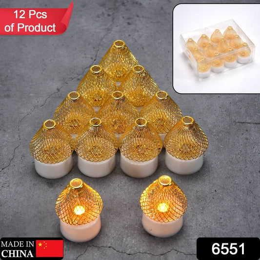 12Pcs Flameless LED Tea Light Candles for Home & Event Decor - infinityexculsivestore.com