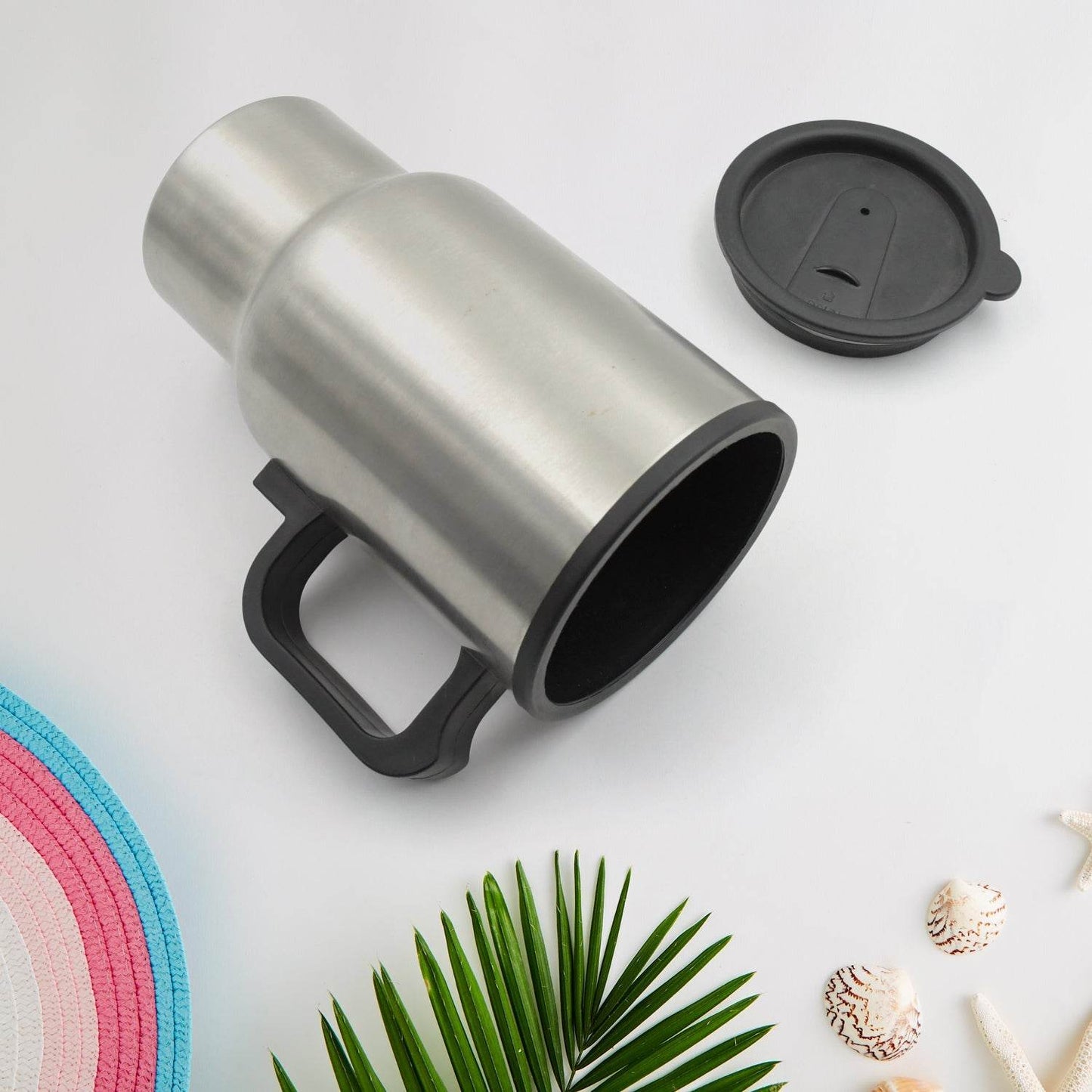 12V Car Charging Electric Kettle Mug (Silver) - infinityexculsivestore.com