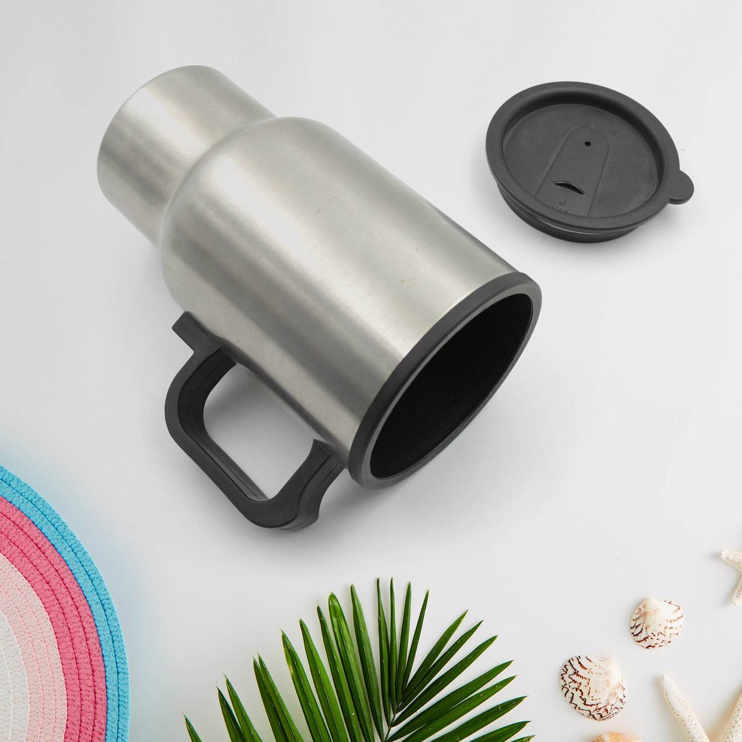 12V Car Charging Electric Kettle Mug (Silver) - infinityexculsivestore.com