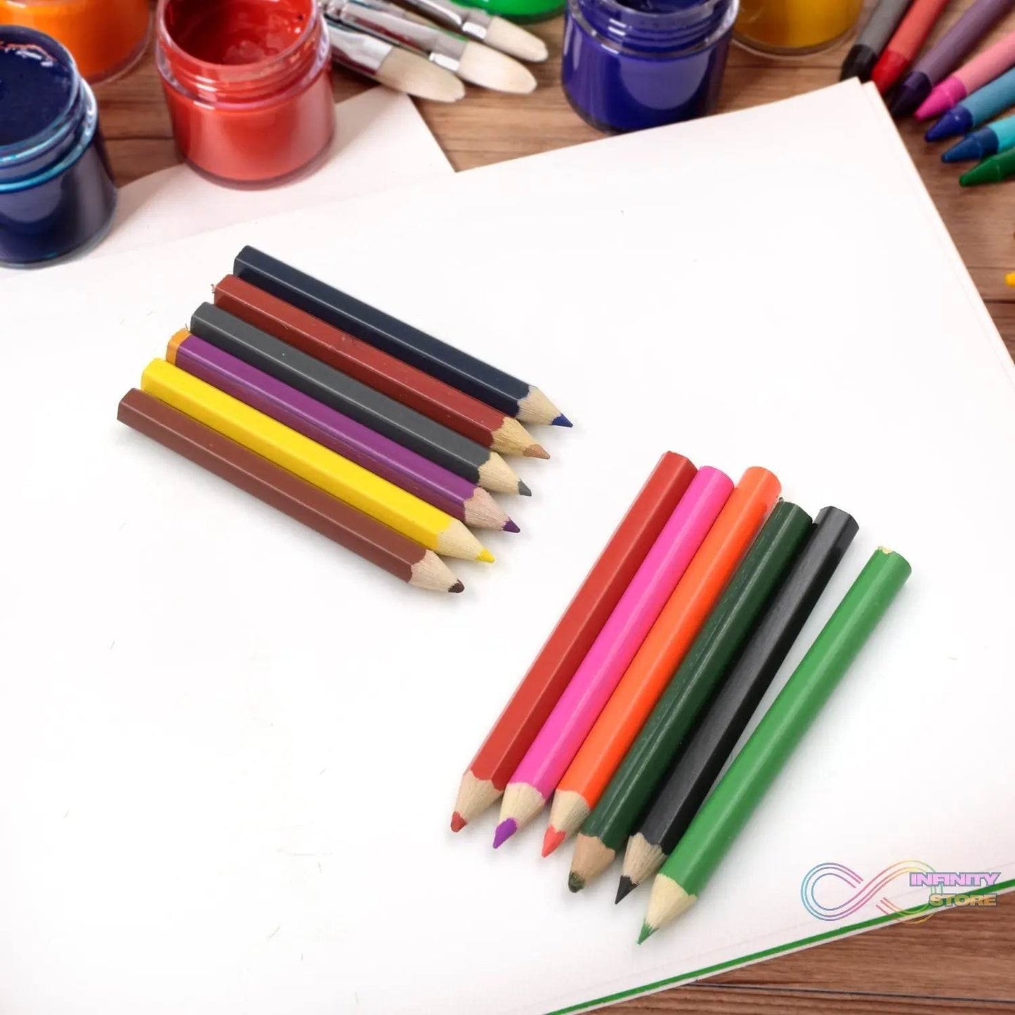 12pcs Colored Pencils With Sharpner Artist Pencils Colored Pencil Art Graphite Pencils Oil Pencils Pencil for Kids Art Supplies Child Gift Wooden Aldult (13 Pcs Set) - infinityexculsivestore.com