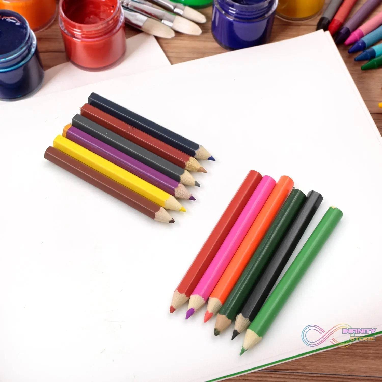 12pcs Colored Pencils With Sharpner Artist Pencils Colored Pencil Art Graphite Pencils Oil Pencils Pencil for Kids Art Supplies Child Gift Wooden Aldult (13 Pcs Set) - infinityexculsivestore.com