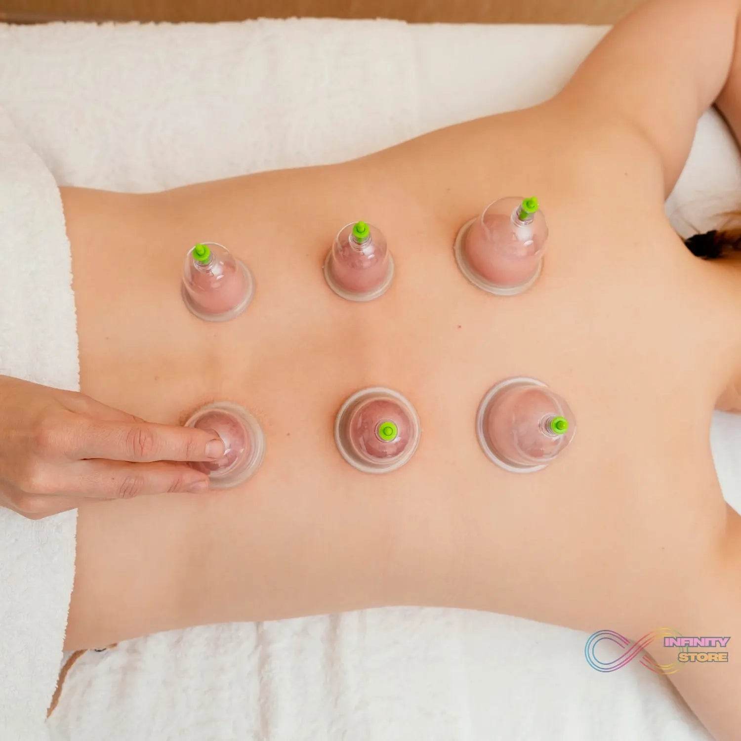 12pcs Cups Vacuum Cupping Kit Pull Out a Vacuum Apparatus Therapy Relax Massagers Curve Suction Pump - infinityexculsivestore.com