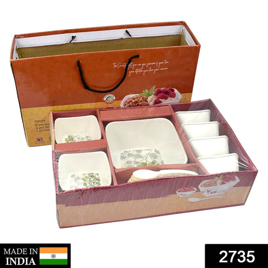 13 Pc Pudding Set used as a cutlery set for serving food purposes and sweet dishes and all in all kinds of household and official places etc. - infinityexculsivestore.com