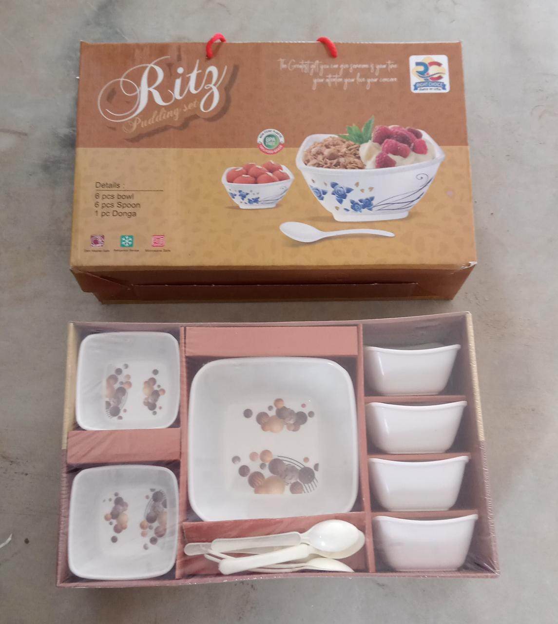 13 Pc Pudding Set used as a cutlery set for serving food purposes and sweet dishes and all in all kinds of household and official places etc. - infinityexculsivestore.com