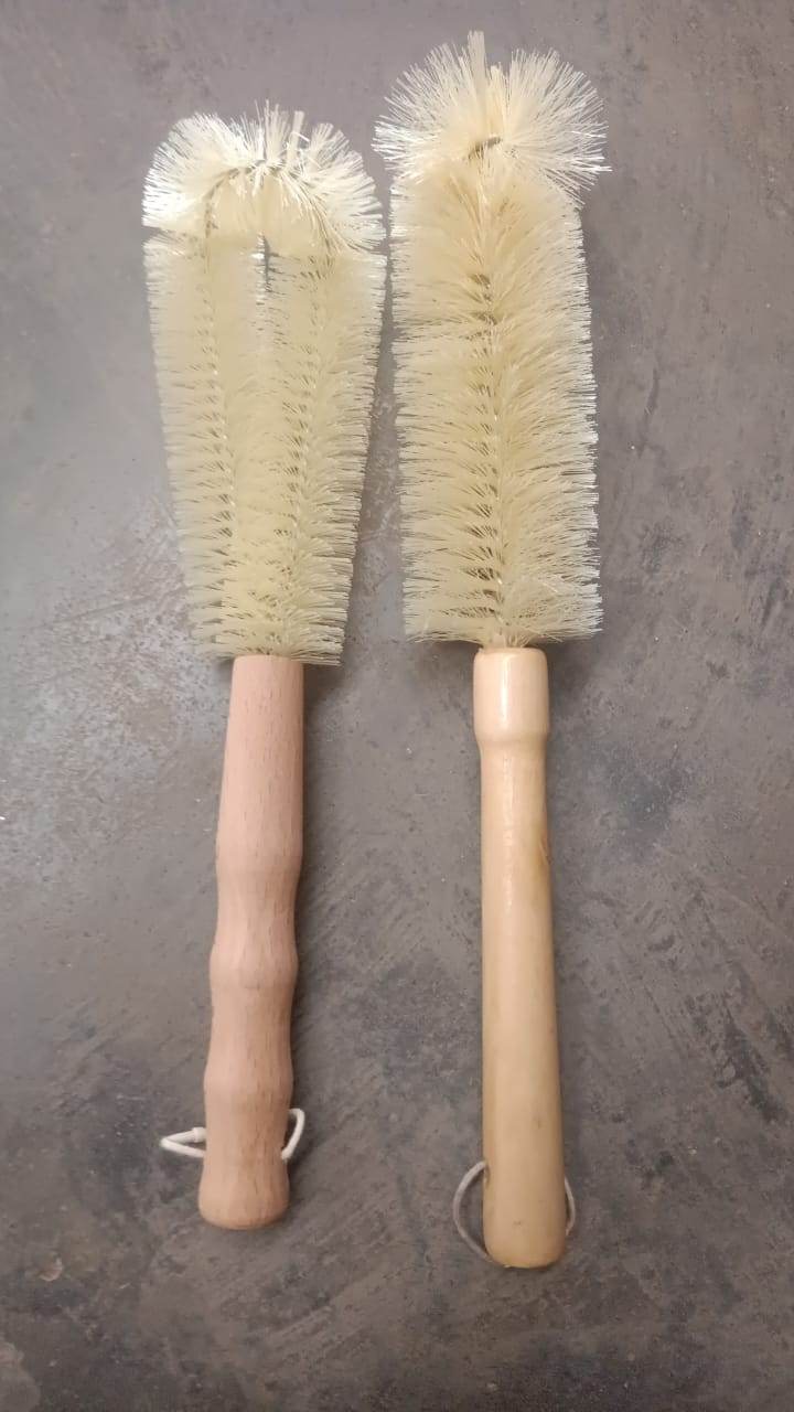 13 inch Bottle Brush, Bristle Brush with  Wood Handle, Washing Brush with Wooden Handle, Kitchen Cleaning Tool, Brushes for Dish, Tumbler, Teapot, Cup, Pan - infinityexculsivestore.com