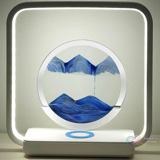 13477 3D Wireless Charging LED Light USB Quicksand Painting Lamp for Bedroom - infinityexculsivestore.com