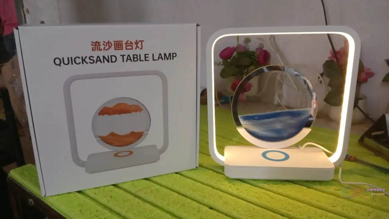 13477 3D Wireless Charging LED Light USB Quicksand Painting Lamp for Bedroom - infinityexculsivestore.com
