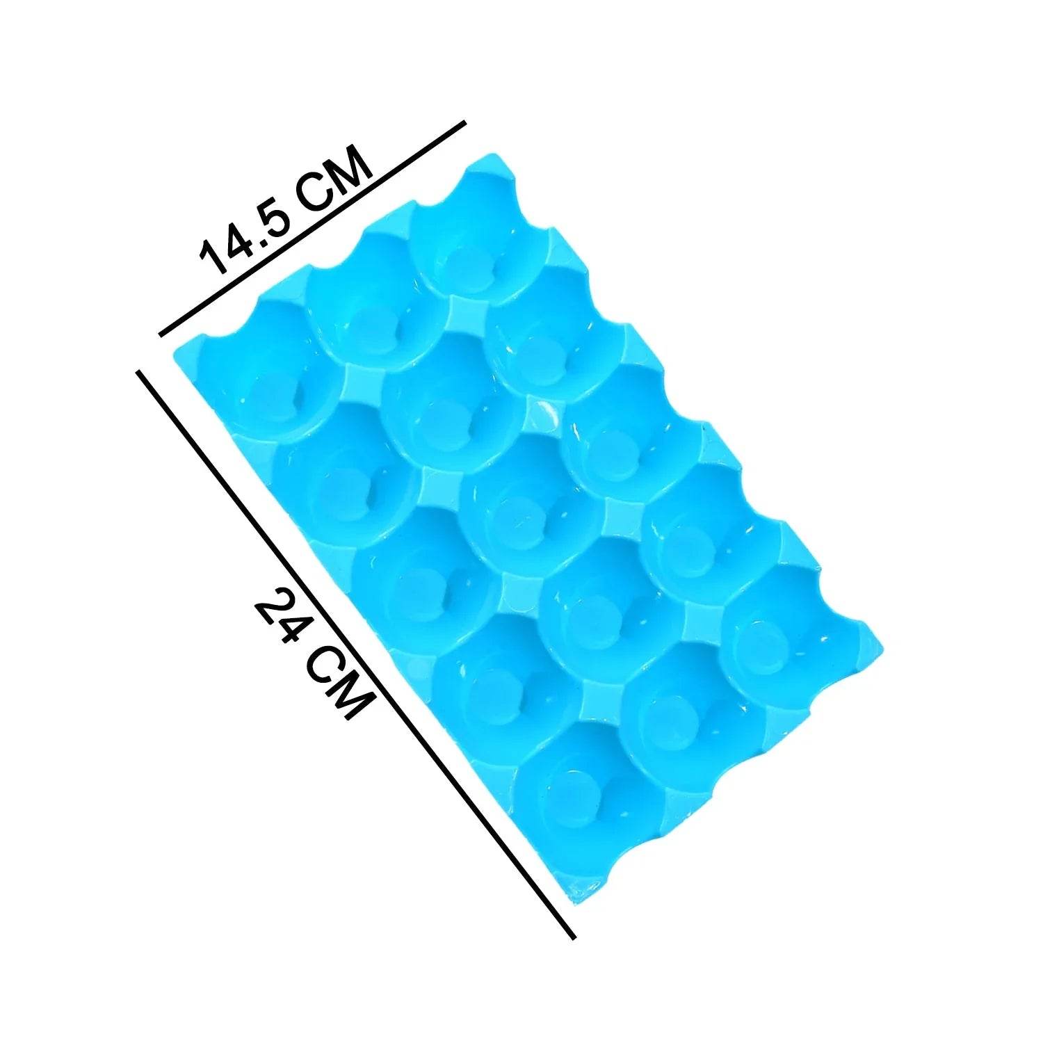 15 Cavity Plastic Egg Tray Egg Trays for Storage with 15 Eggs Holder (4 Pc Set) - infinityexculsivestore.com