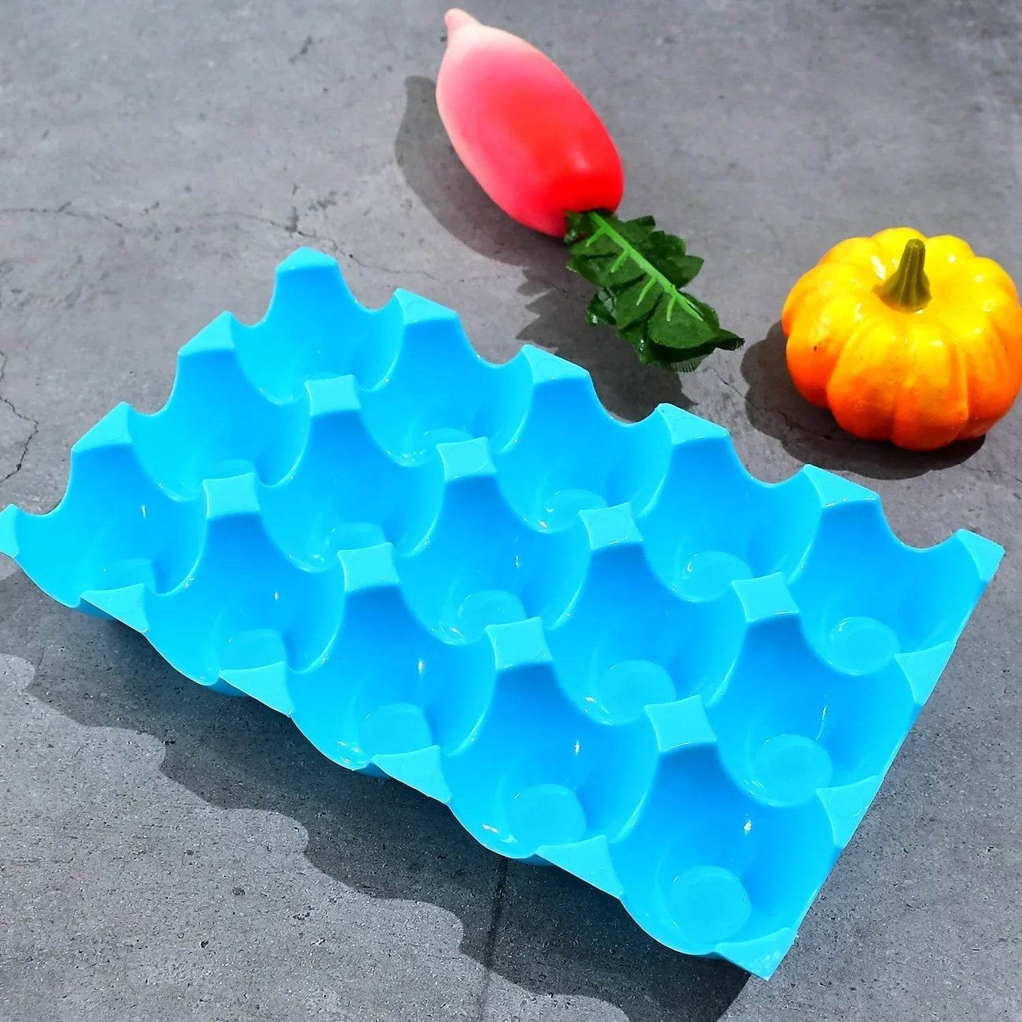 15 Cavity Plastic Egg Tray Egg Trays for Storage with 15 Eggs Holder (4 Pc Set) - infinityexculsivestore.com
