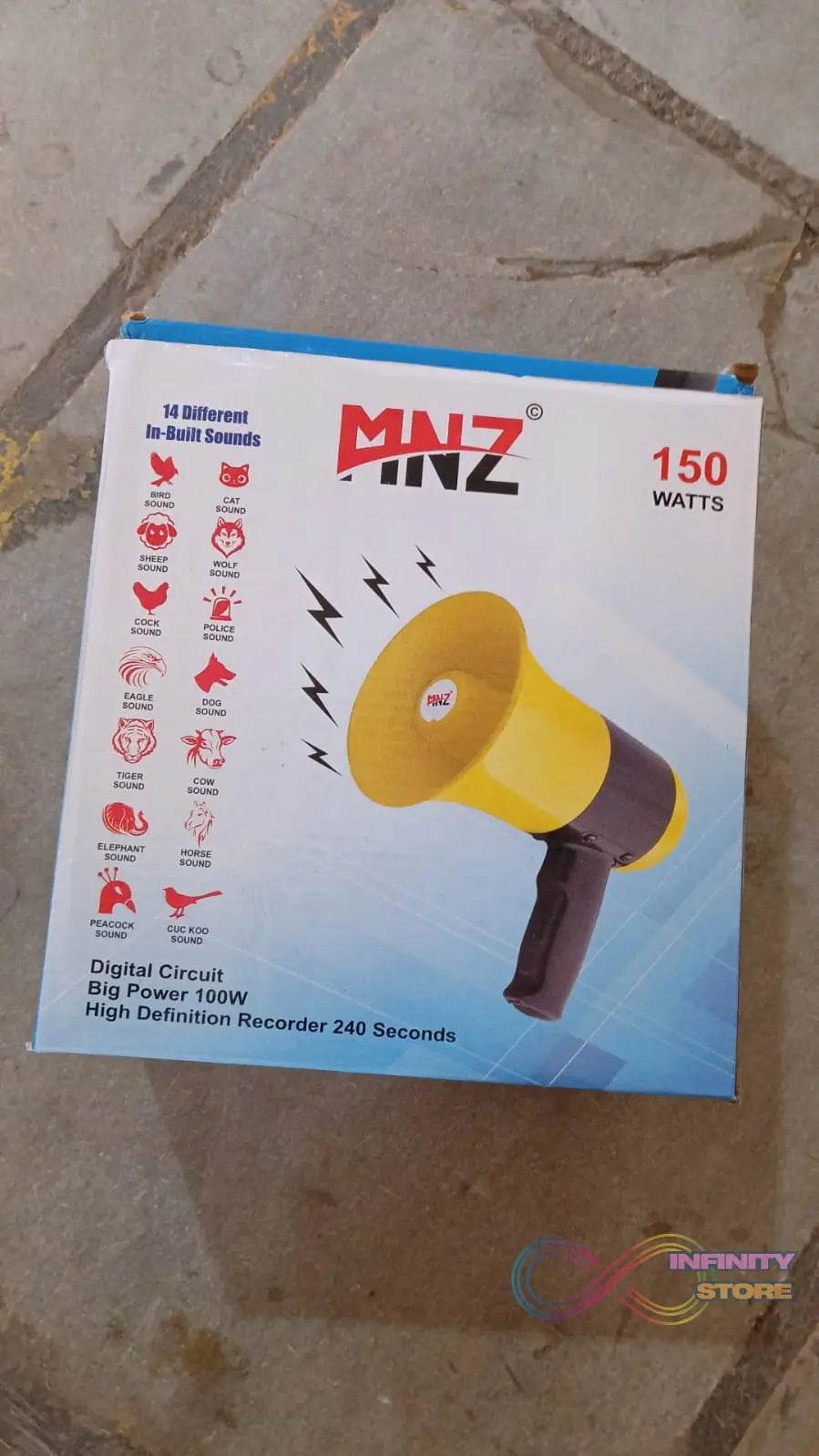 150W Bluetooth Megaphone with PA System, Music & Siren - infinityexculsivestore.com