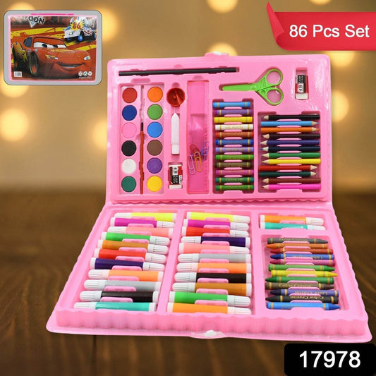 17978Β Art Set Kids Art Supplies Coloring Case Kit Painting & Drawing Sets for Kids Boys Girls Gifts Toys Age 4 & Above - Mix Colors, Kids Colorful Bag (86 Pcs Set) - infinityexculsivestore.com