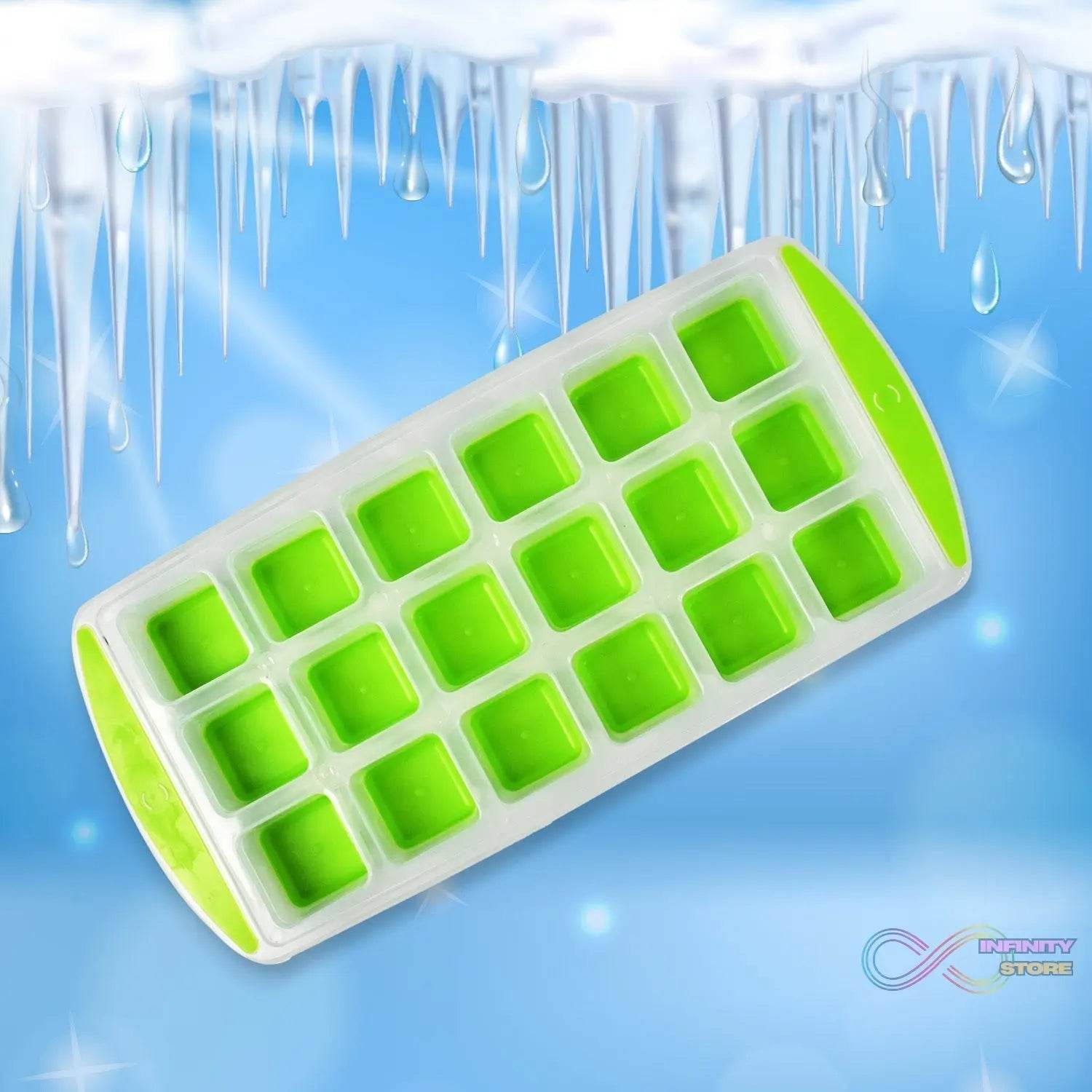 18-Cavity Pop-Up Ice Cube Tray - Flexible Silicone, Easy Release 100% BPA-Free - infinityexculsivestore.com