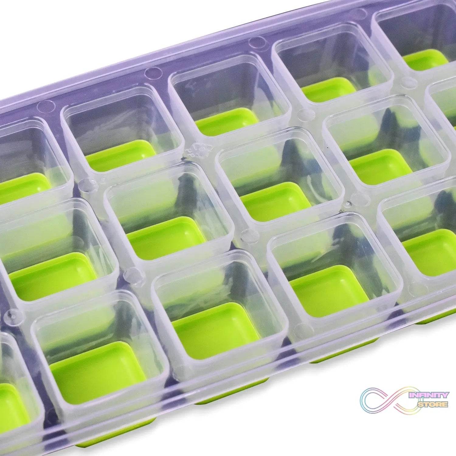 18-Cavity Pop-Up Ice Cube Tray - Flexible Silicone, Easy Release 100% BPA-Free - infinityexculsivestore.com