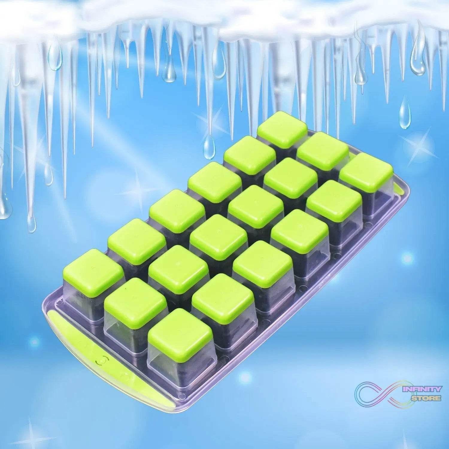 18-Cavity Pop-Up Ice Cube Tray - Flexible Silicone, Easy Release 100% BPA-Free - infinityexculsivestore.com