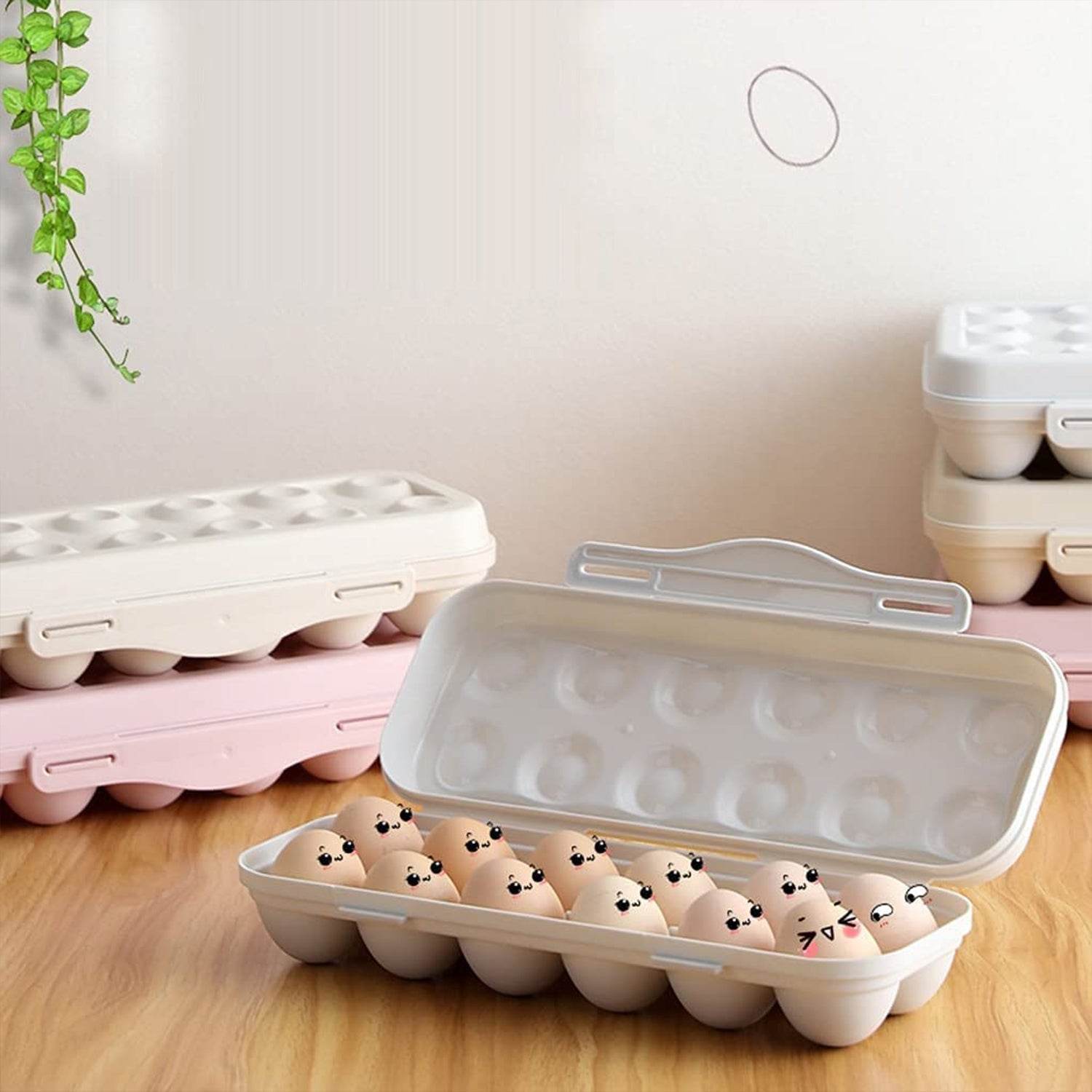 18 Grid Egg Holder Storage, Shock-Proof Egg Container with Buckle, Egg Carrier, Egg Tray, Egg Shelter, Effective Full Seal, Egg House use for Fridge, Camping, Kitchen - infinityexculsivestore.com