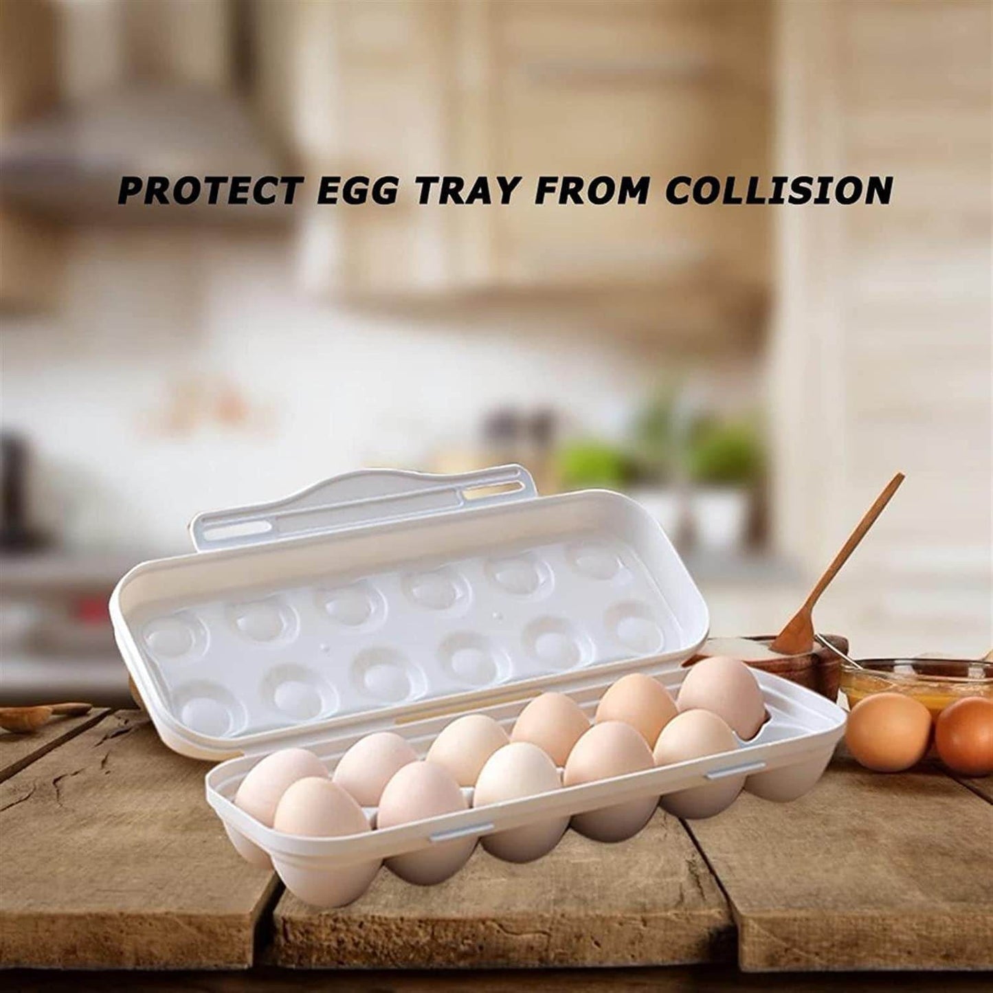 18 Grid Egg Holder Storage, Shock-Proof Egg Container with Buckle, Egg Carrier, Egg Tray, Egg Shelter, Effective Full Seal, Egg House use for Fridge, Camping, Kitchen - infinityexculsivestore.com