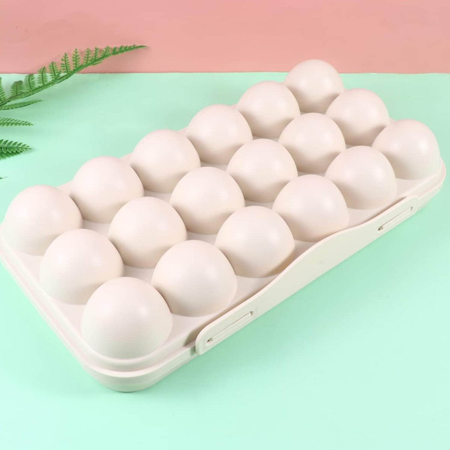 18 Grid Egg Holder Storage, Shock-Proof Egg Container with Buckle, Egg Carrier, Egg Tray, Egg Shelter, Effective Full Seal, Egg House use for Fridge, Camping, Kitchen - infinityexculsivestore.com