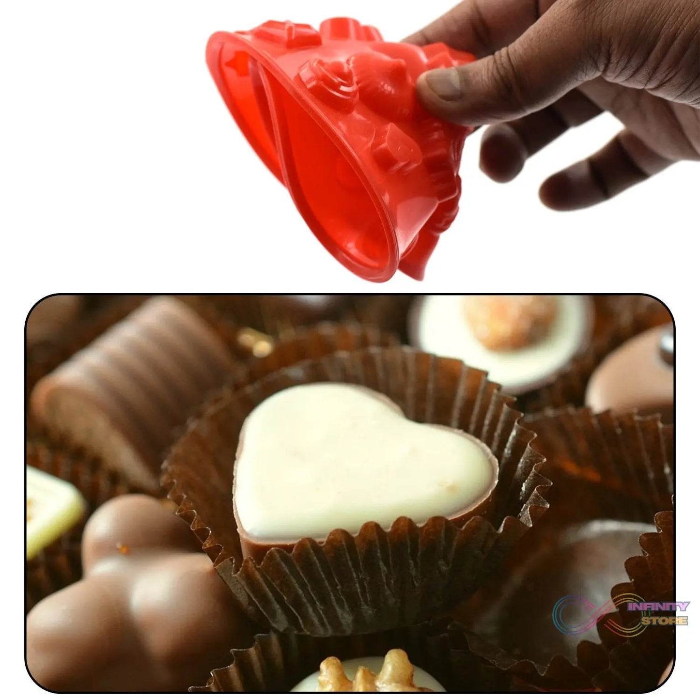 19 Cavity Mix Shape Chocolate Mould (1Pc Only) - infinityexculsivestore.com