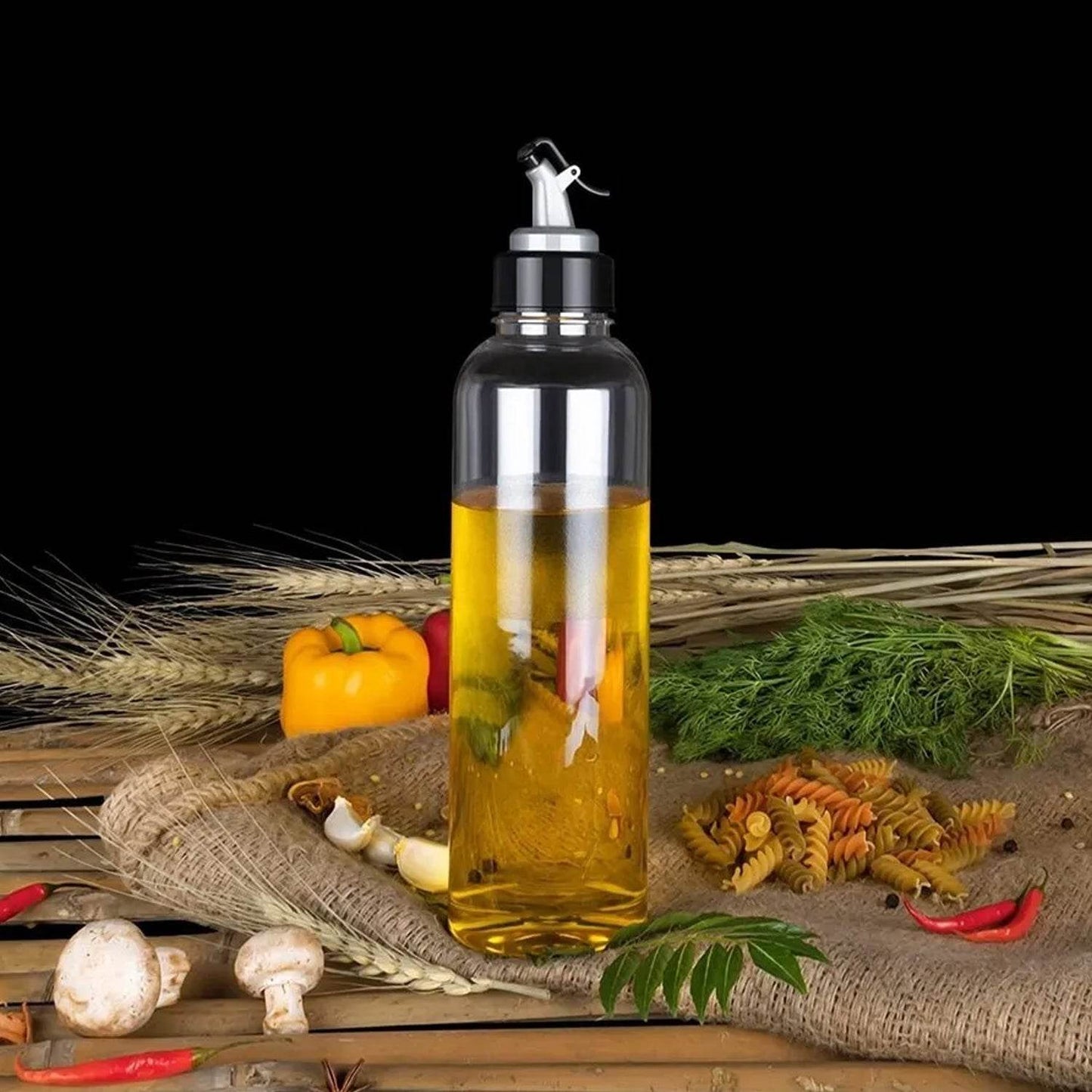 1L Oil Dispenser with Lid & Drip - Free Spout - infinityexculsivestore.com